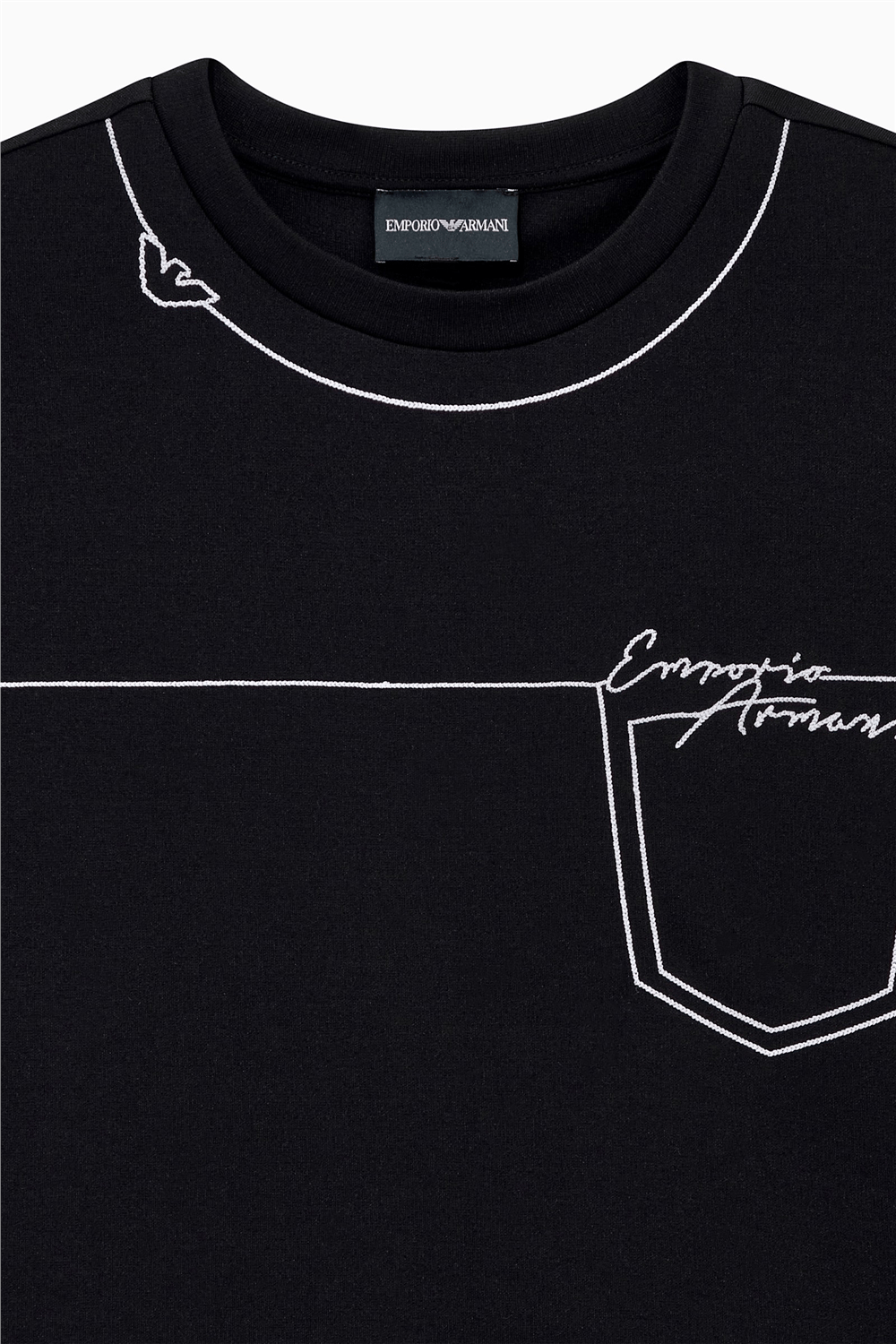 Emporio Armani Kadın Bisiklet Yaka T-Shirt Siyah