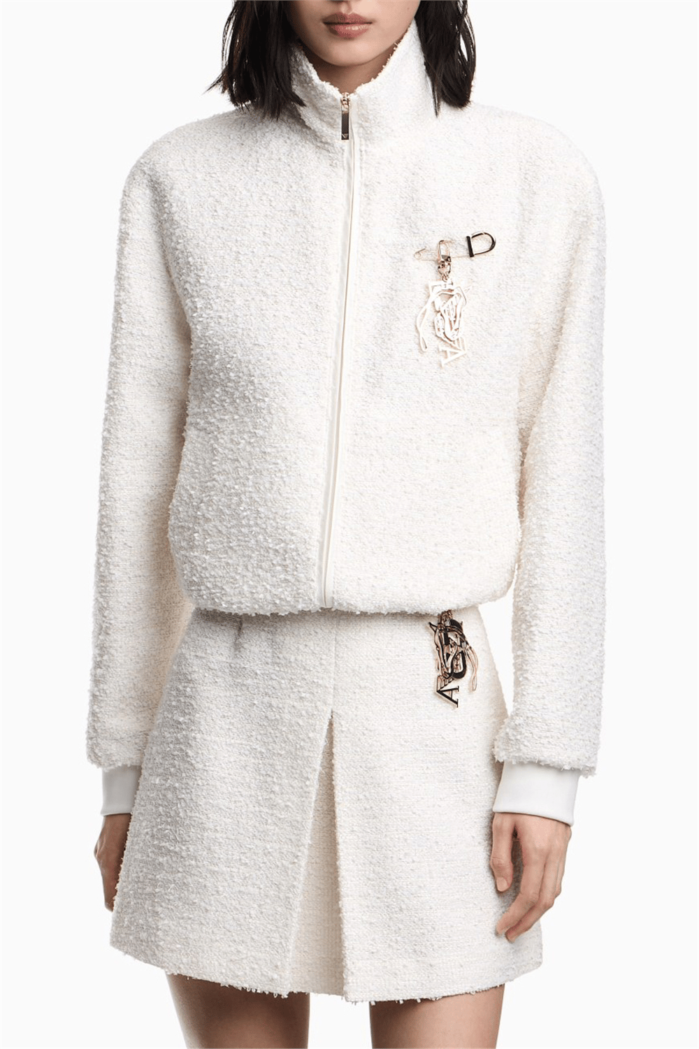 Emporio Armani Kadın Bomber Mont Beyaz