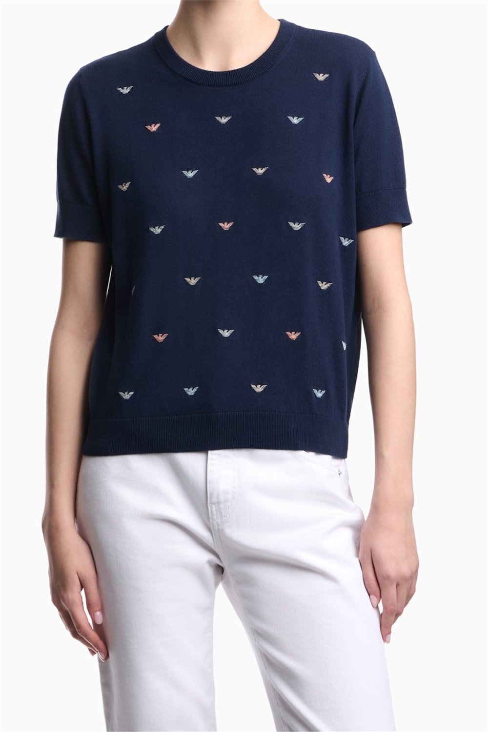 Emporio Armani Kadın Triko Mavi