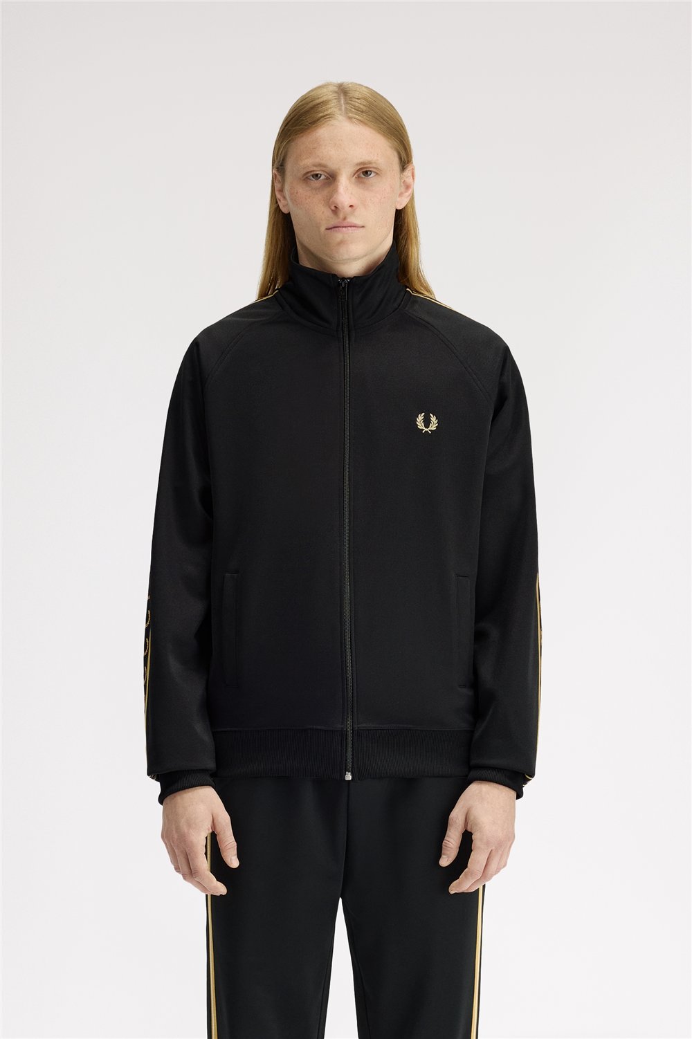 Fred Perry Contrast Tape Track Jacket Erkek Fermuarlı Sweatshirt