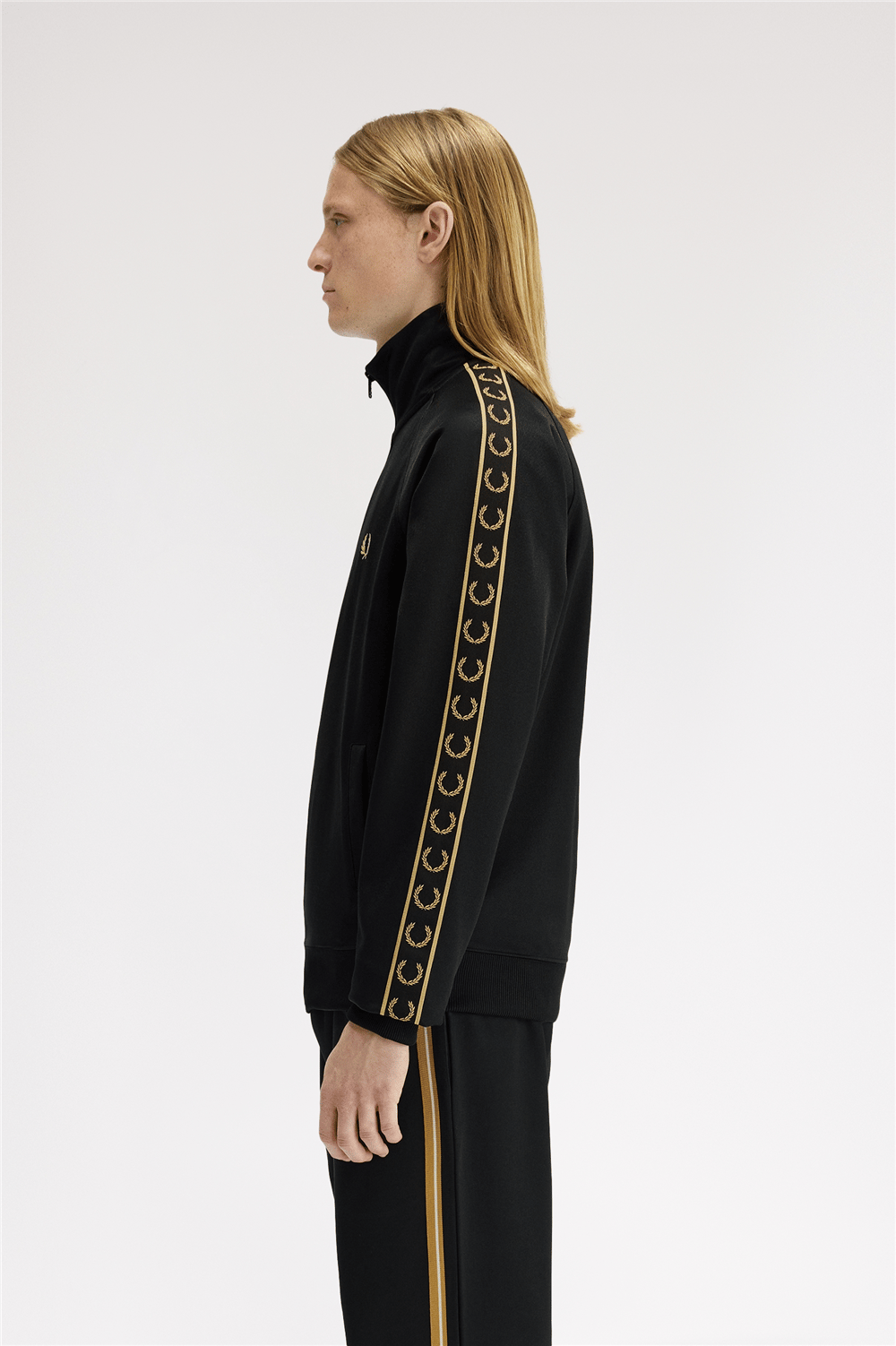 Fred Perry Contrast Tape Track Jacket Erkek Fermuarlı Sweatshirt