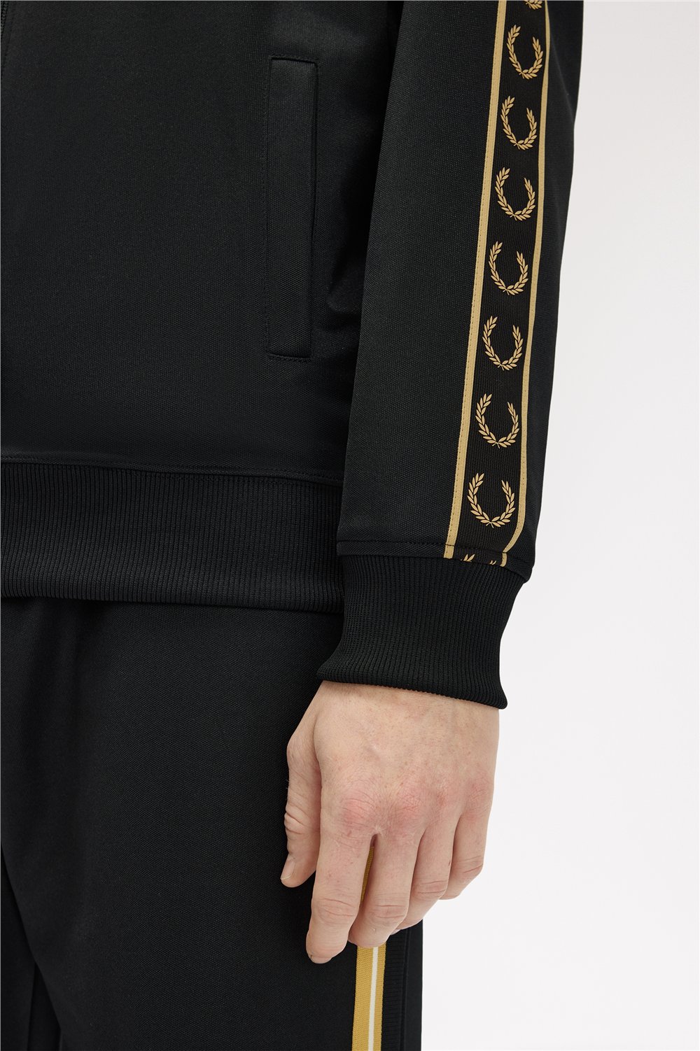 Fred Perry Contrast Tape Track Jacket Erkek Fermuarlı Sweatshirt