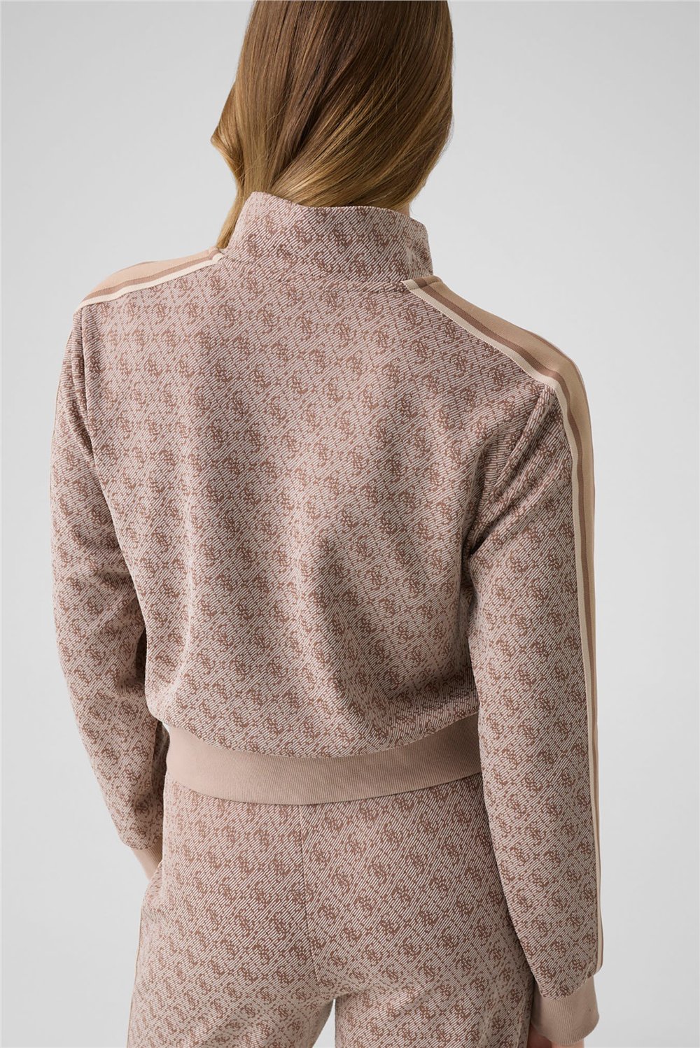 Guess Allover Kadın Aktif Fermuarlı Sweatshirt