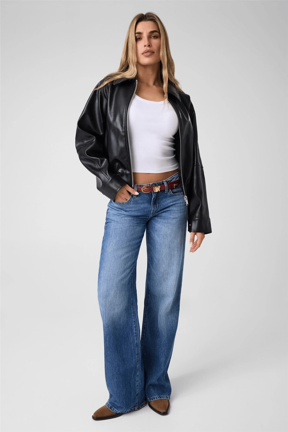Guess Audrine Kadın Bomber Mont Siyah