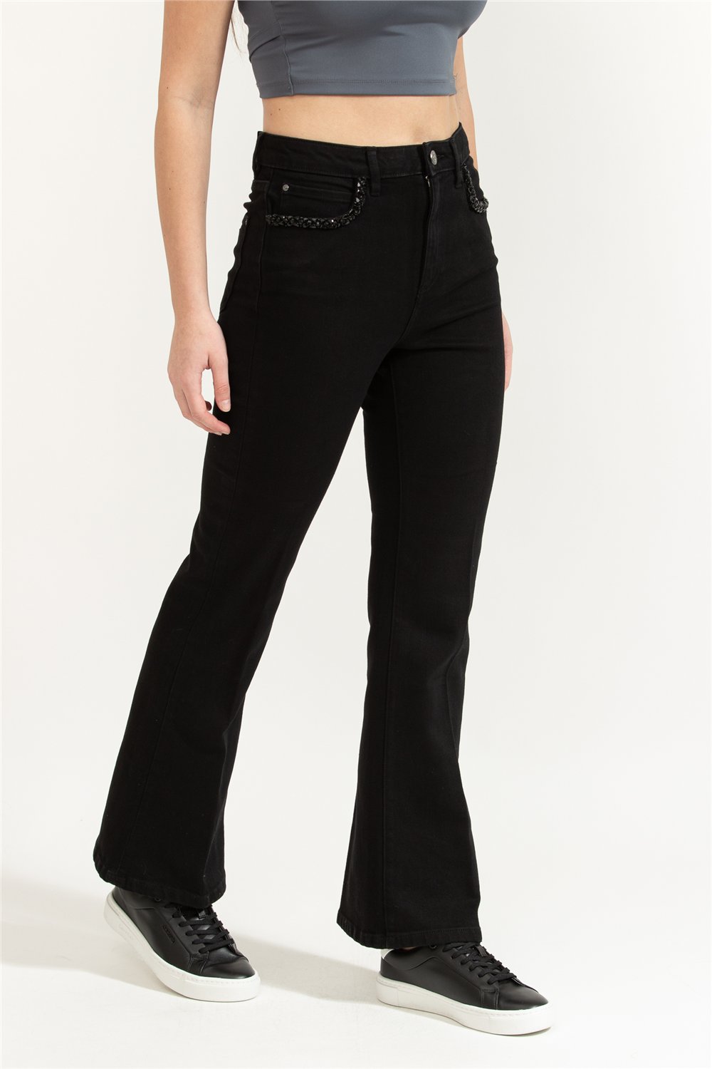 Guess Belle Kadın Flare Fit Jean Pantolon
