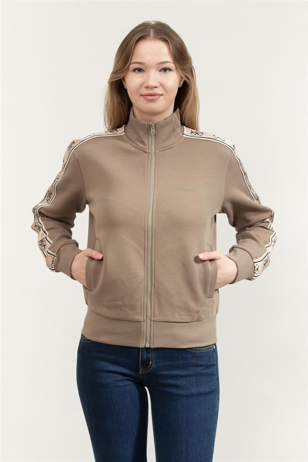 Guess Britney Kadın Aktif Fermuarlı Sweatshirt