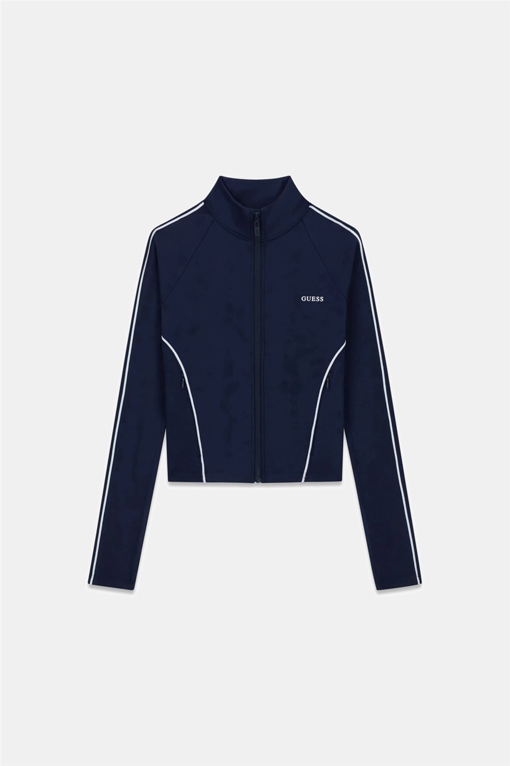 Guess Brunella Kadın Aktif Fermuarlı Sweatshirt Lacivert