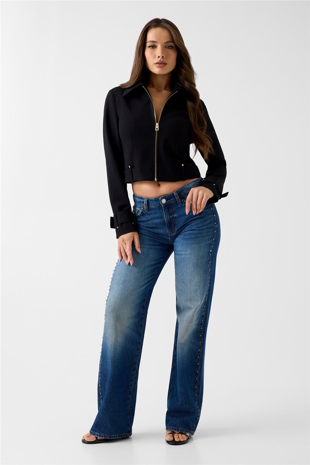 Guess Claudie Kadın Mont Siyah