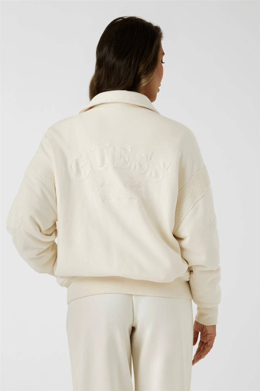 Guess Danika Kadın Aktif Bomber Mont Beyaz