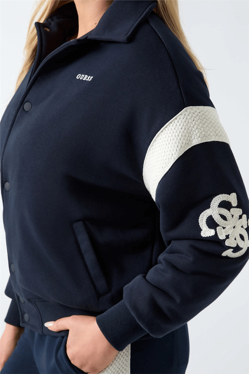 Guess Danika Kadın Aktif Bomber Mont Lacivert