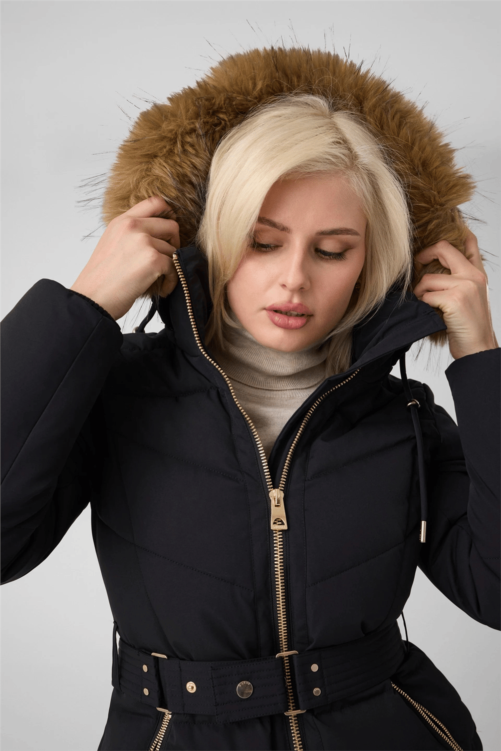 Guess Fatema Kadın Şişme Mont Siyah