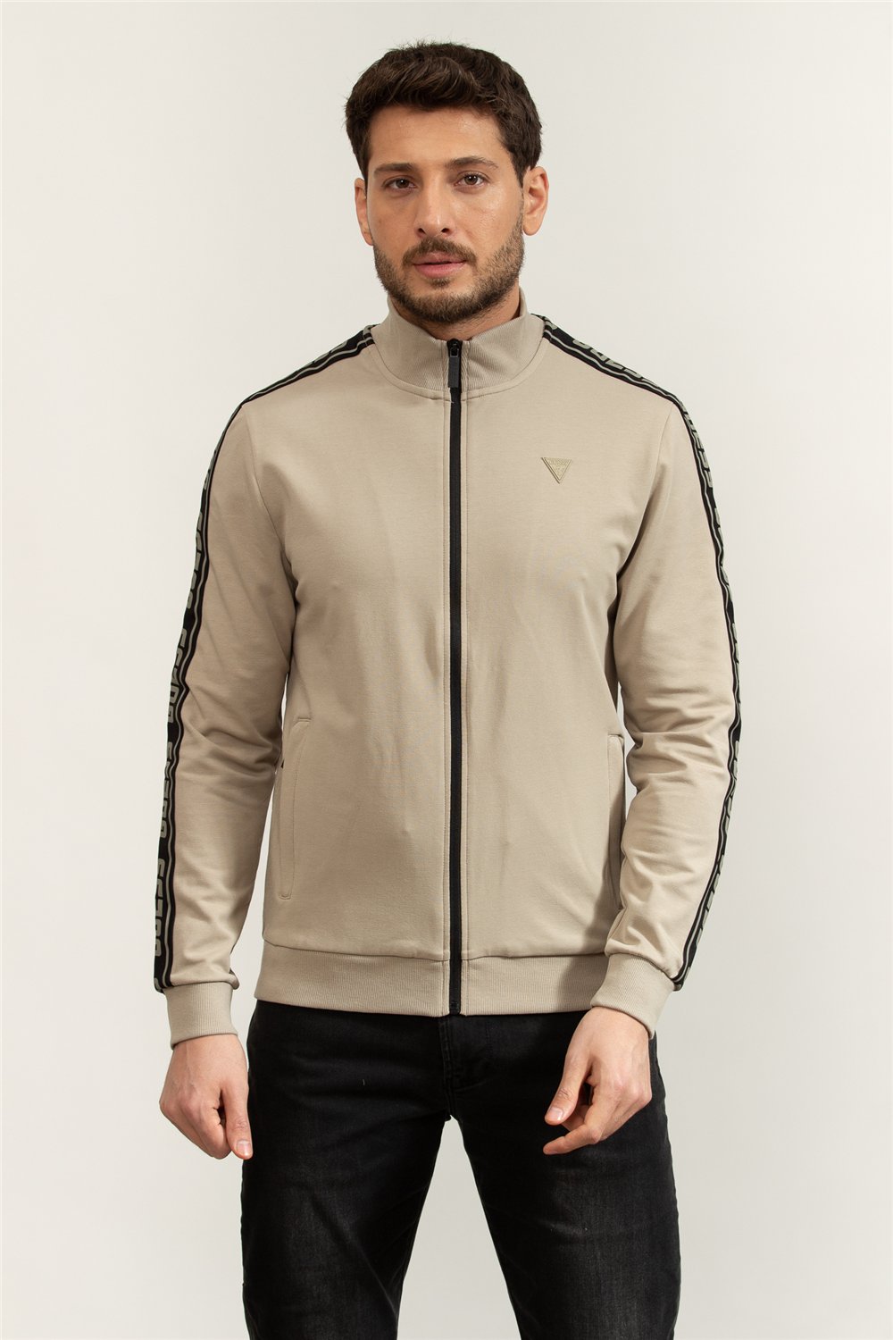 Guess Full Zip Erkek Aktif Fermuarlı Sweatshirt