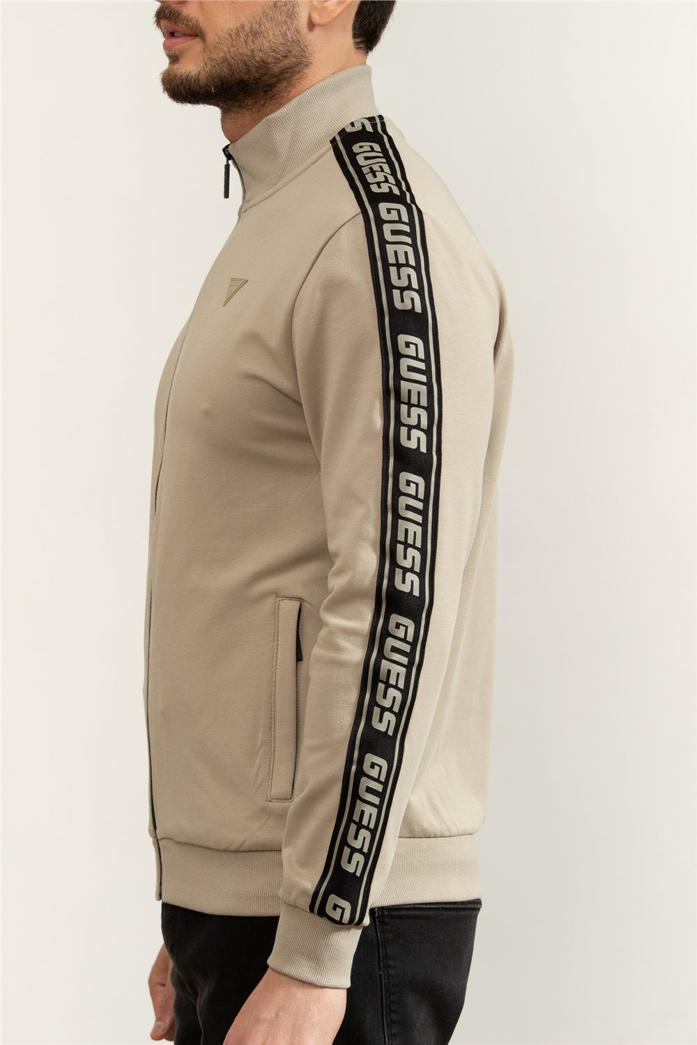 Guess Full Zip Erkek Aktif Fermuarlı Sweatshirt