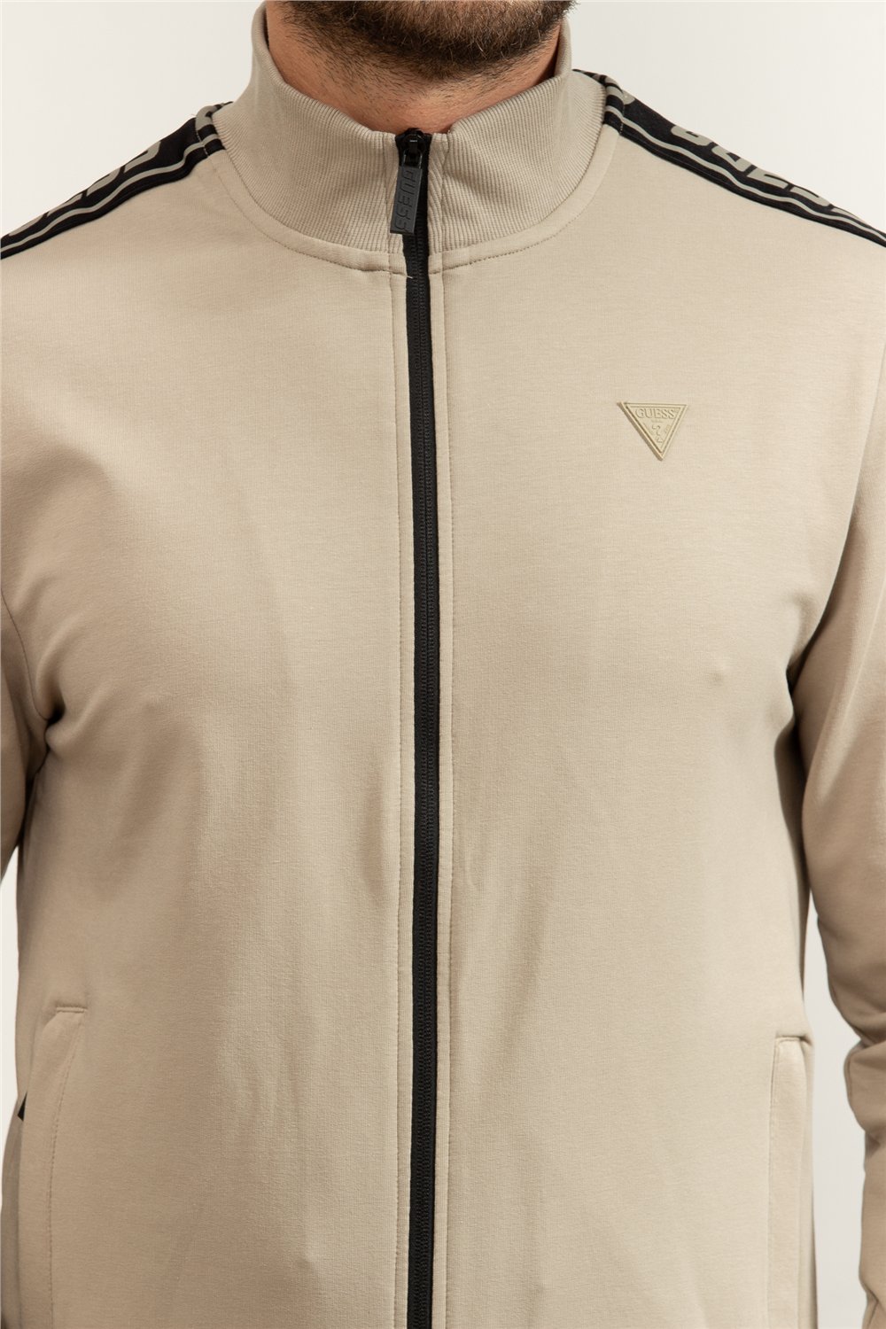 Guess Full Zip Erkek Aktif Fermuarlı Sweatshirt