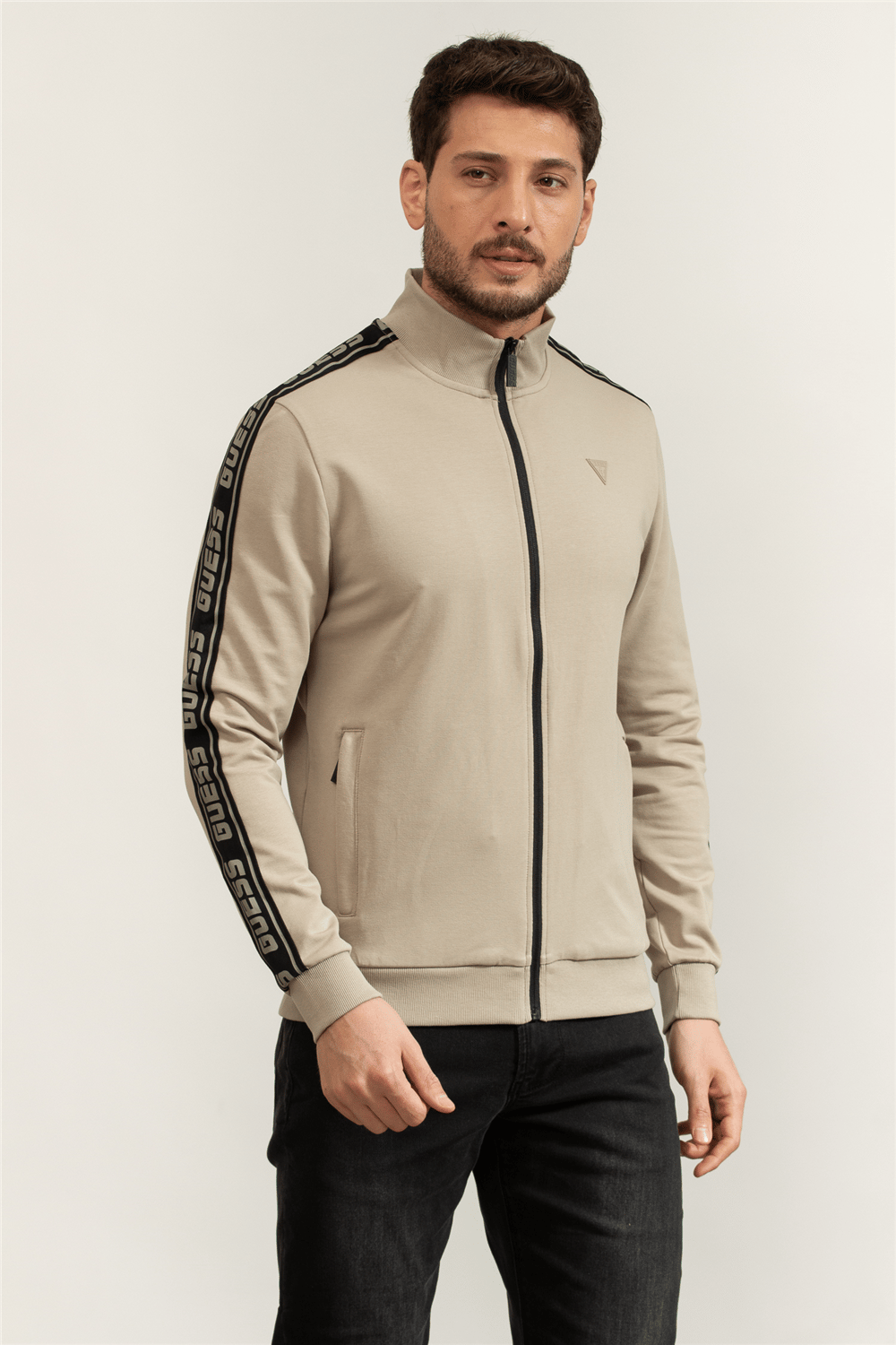 Guess Full Zip Erkek Aktif Fermuarlı Sweatshirt