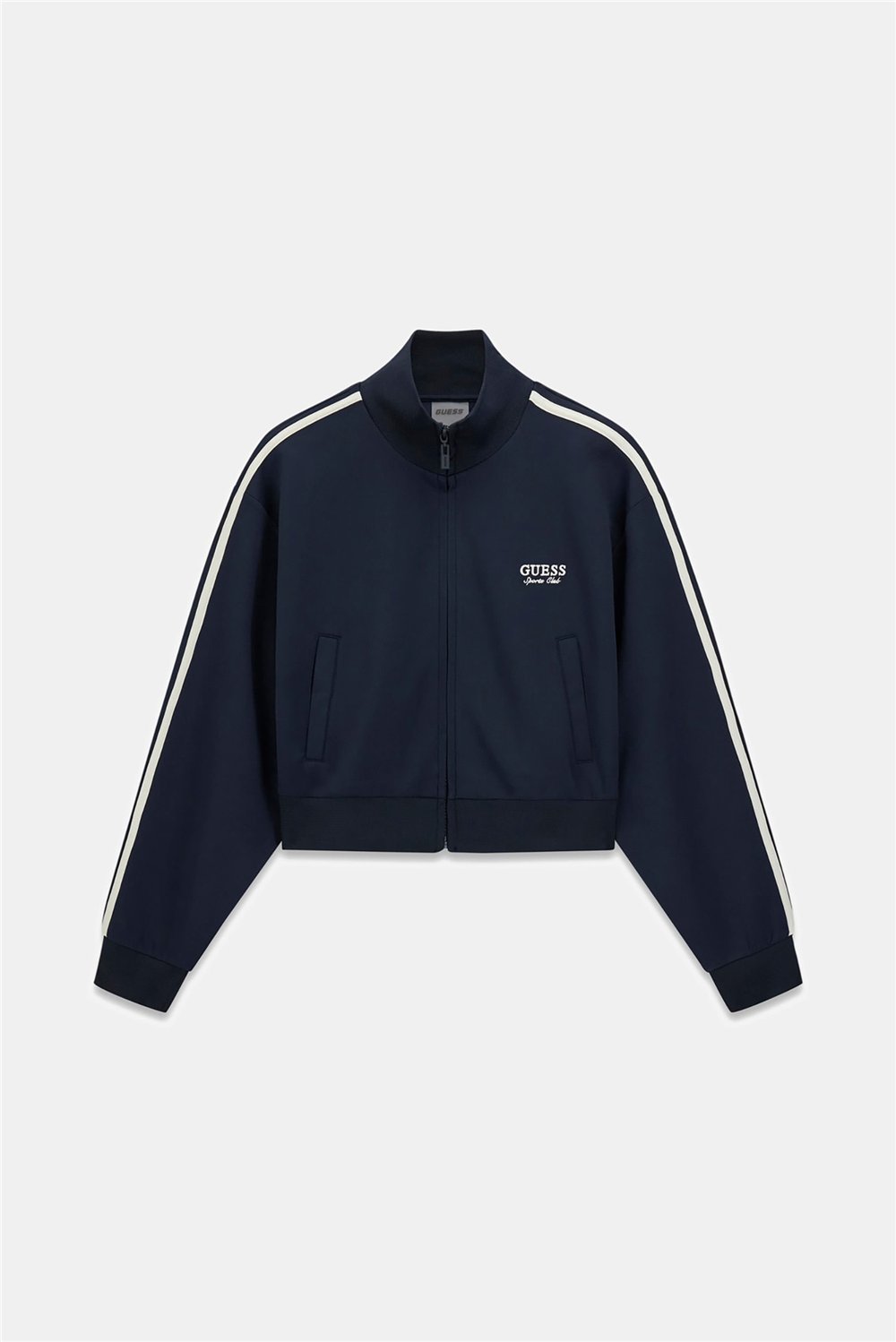 Guess Hoshi Kadın Aktif Scuba Fermuarlı Sweatshirt Lacivert