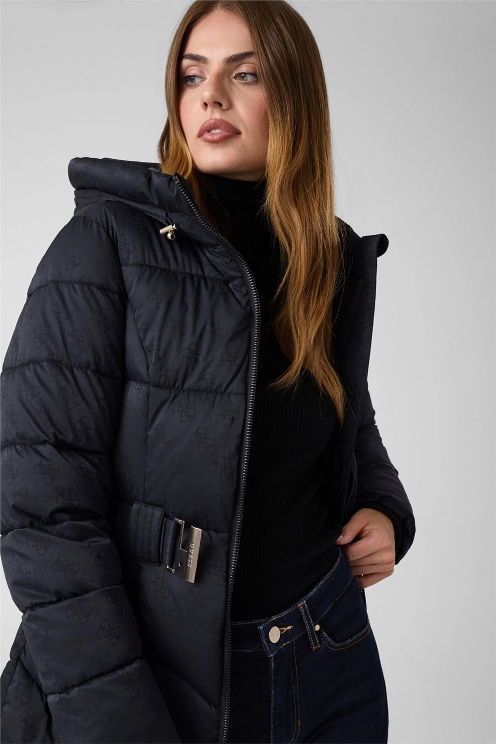 Guess Imma Kadın Şişme Mont Siyah