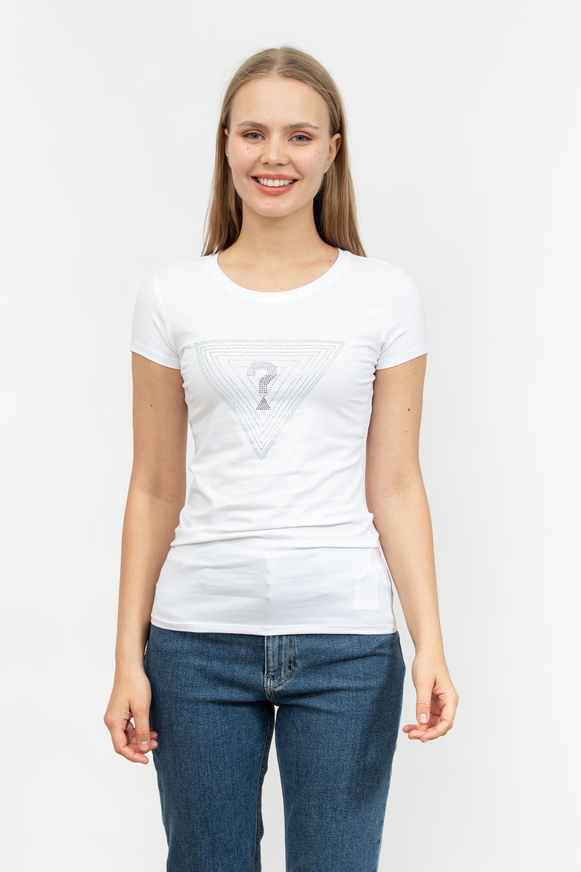 Guess Kadın Bisiklet Yaka T-Shirt