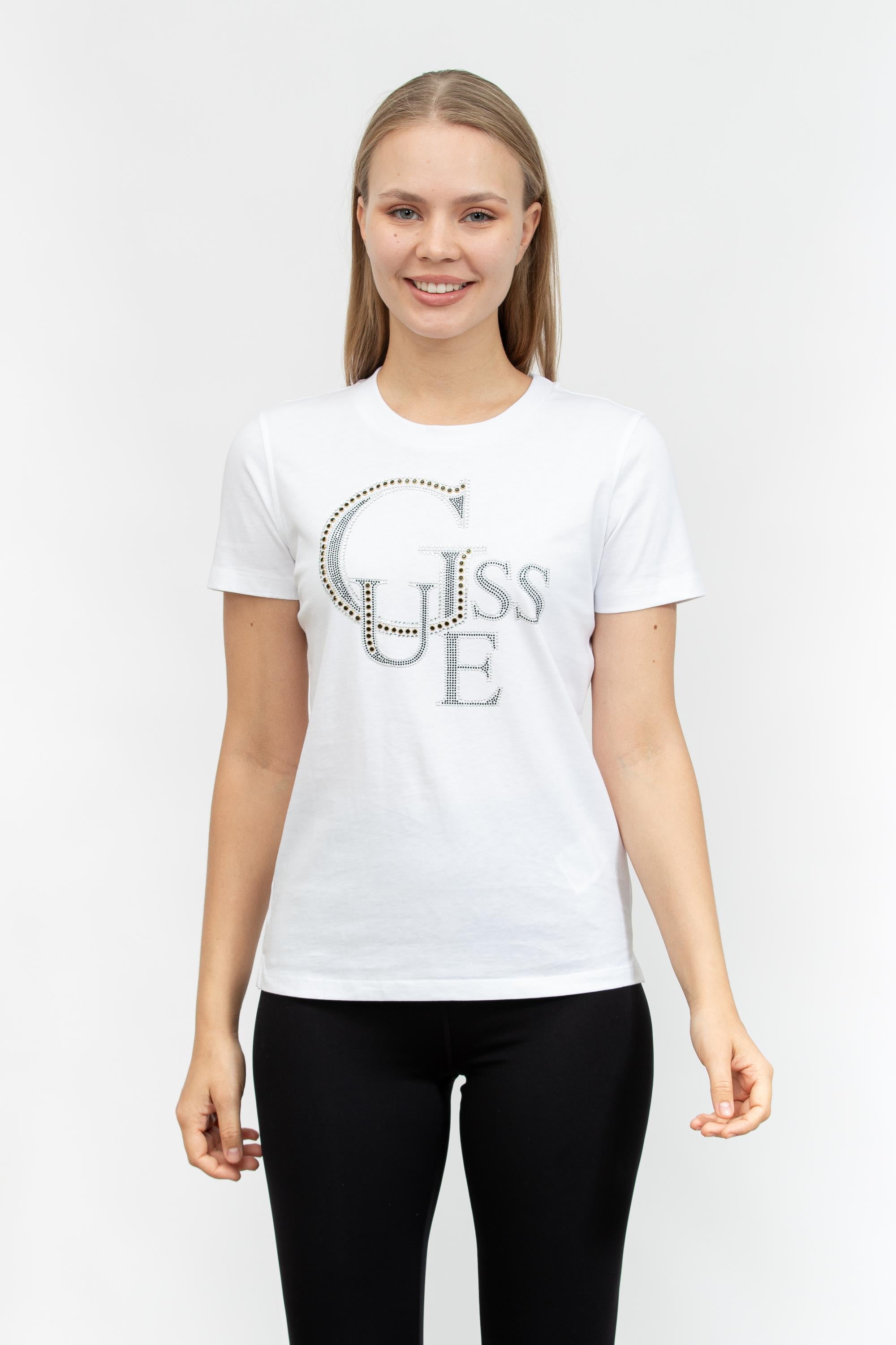 Guess Kadın Bisiklet Yaka T-Shirt