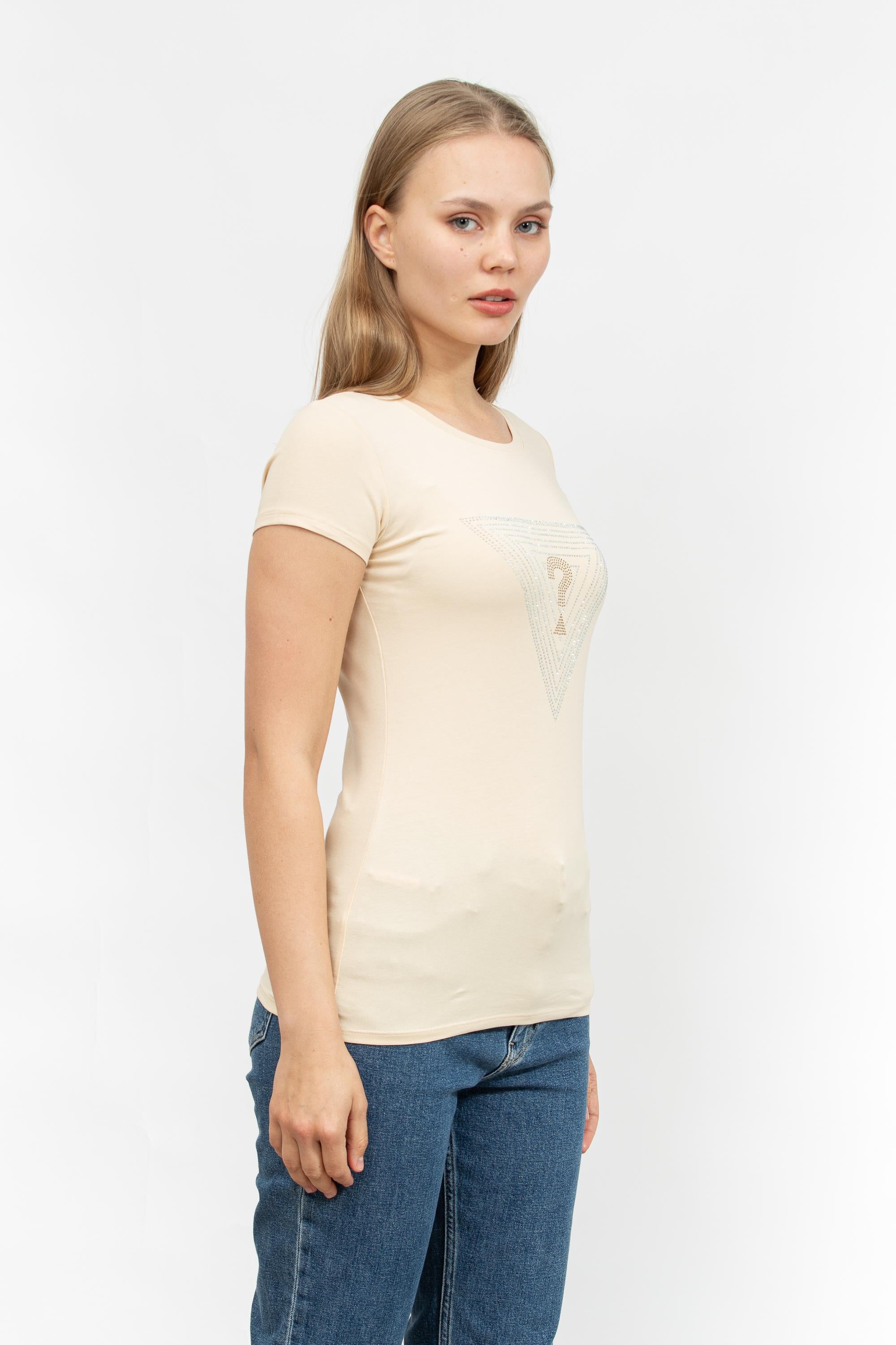 Guess Kadın Bisiklet Yaka T-Shirt