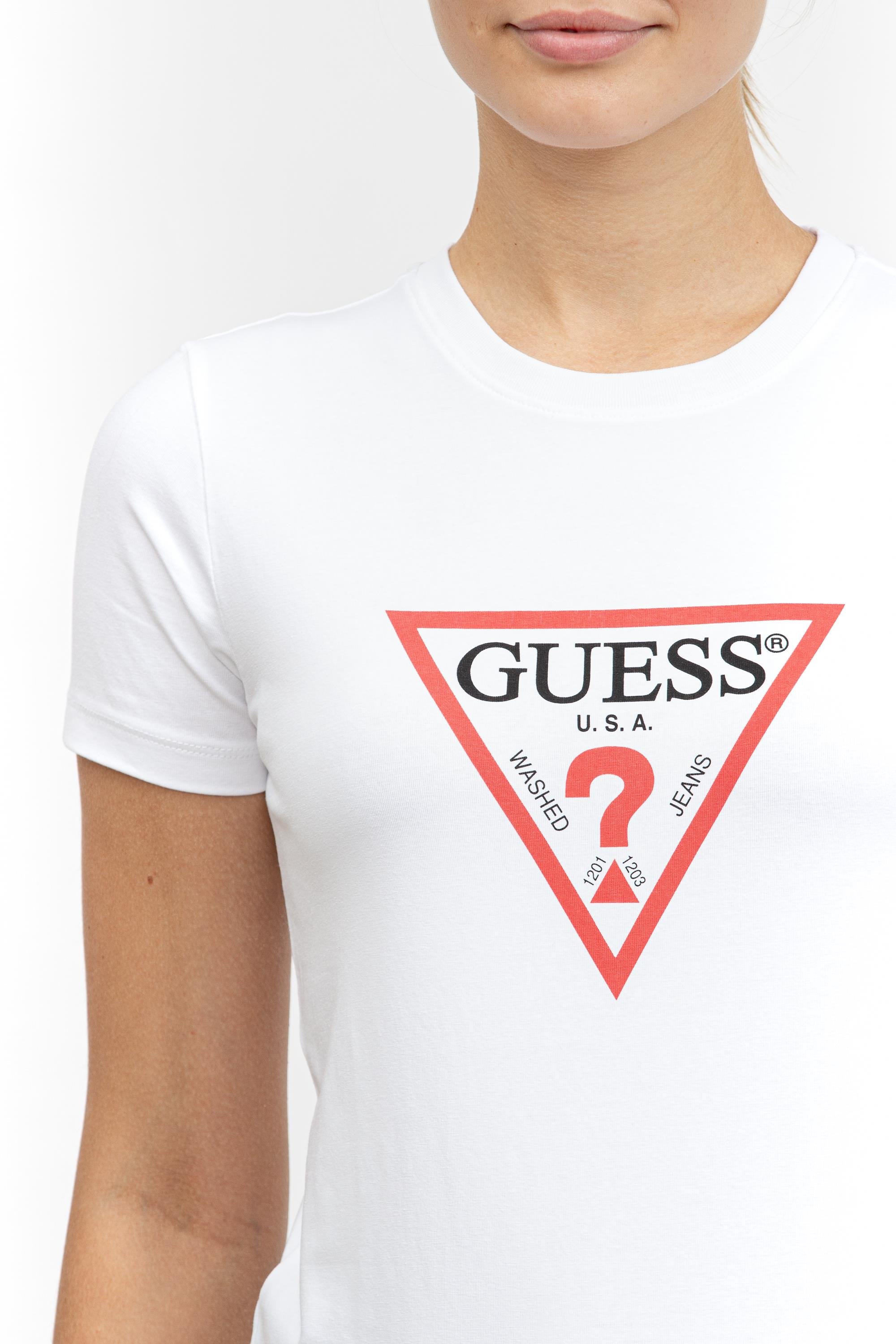 Guess Kadın Bisiklet Yaka T-Shirt