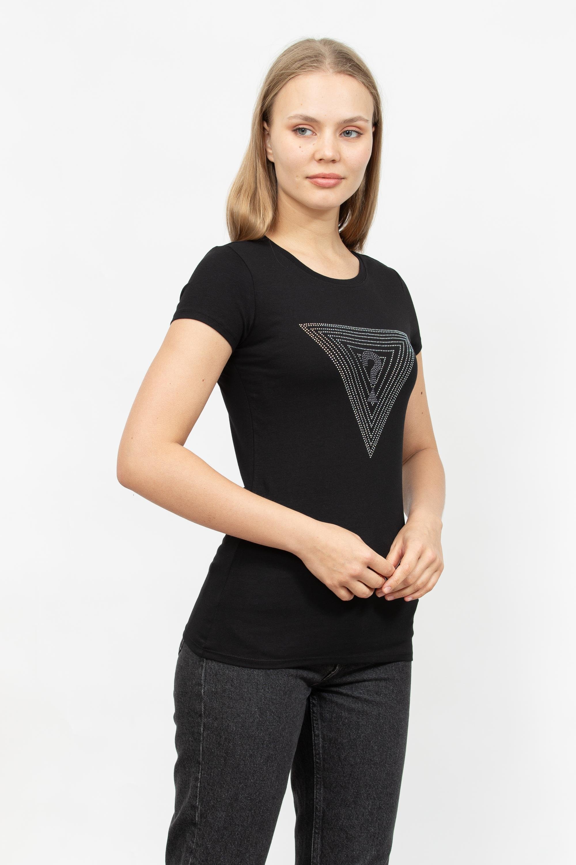 Guess Kadın Bisiklet Yaka T-Shirt