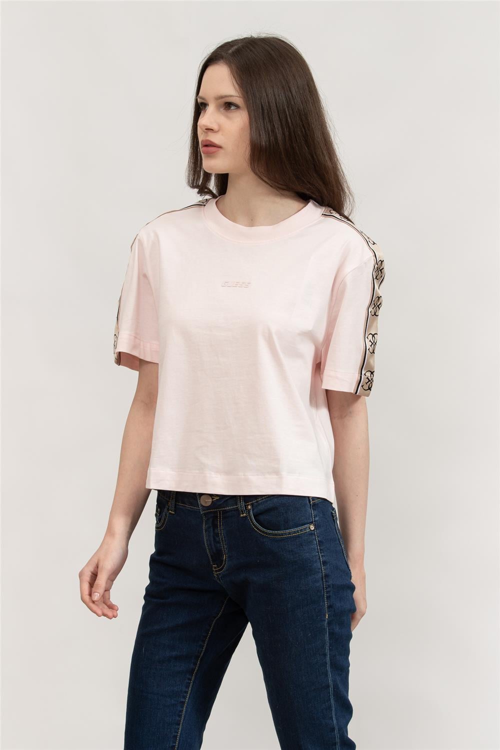Guess Kadın Bisiklet Yaka T-Shirt