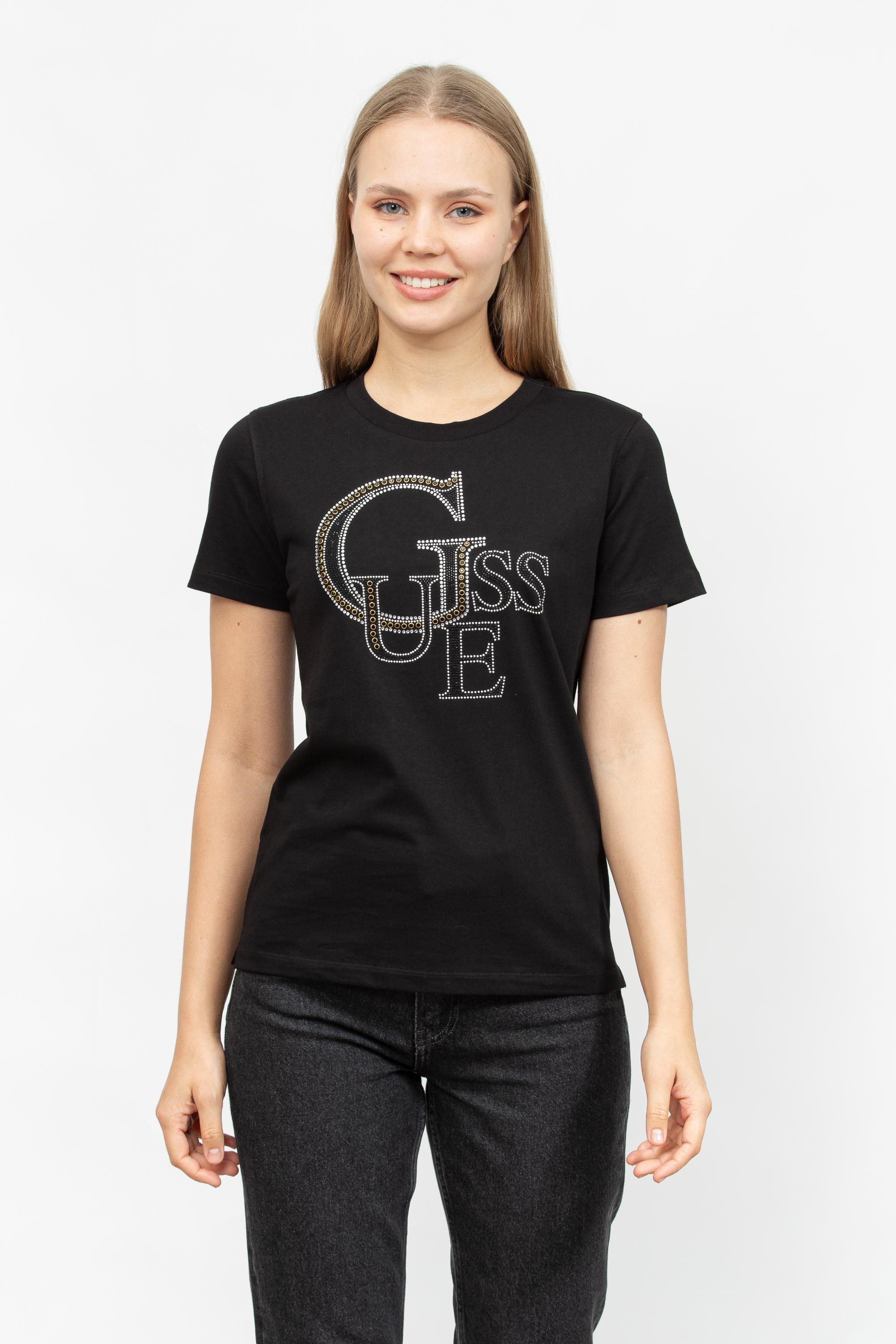Guess Kadın Bisiklet Yaka T-Shirt