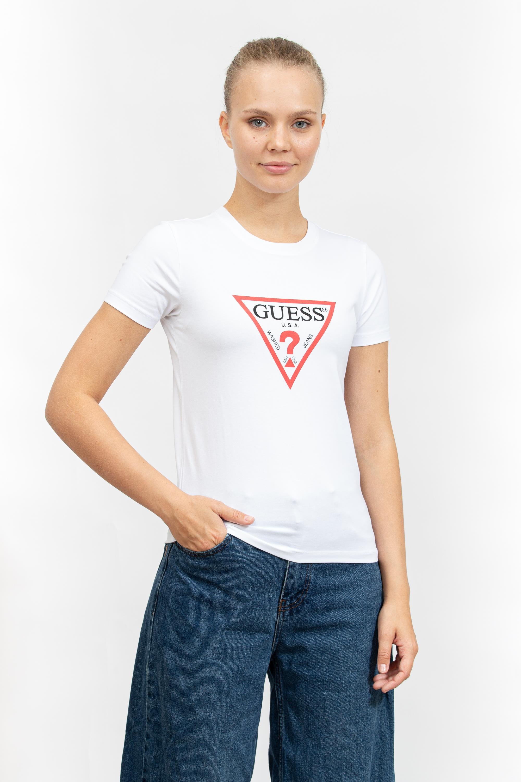Guess Kadın Bisiklet Yaka T-Shirt
