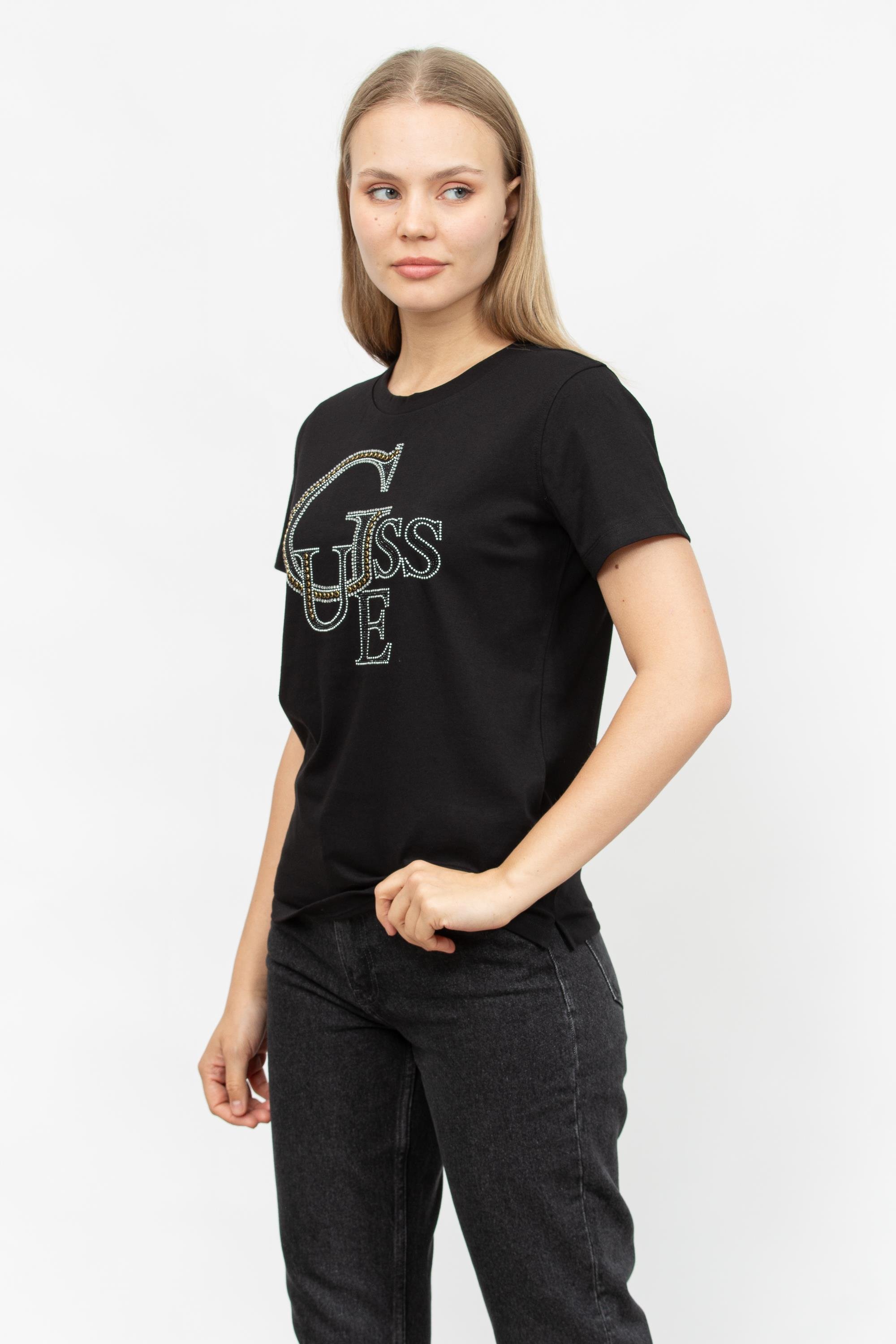 Guess Kadın Bisiklet Yaka T-Shirt