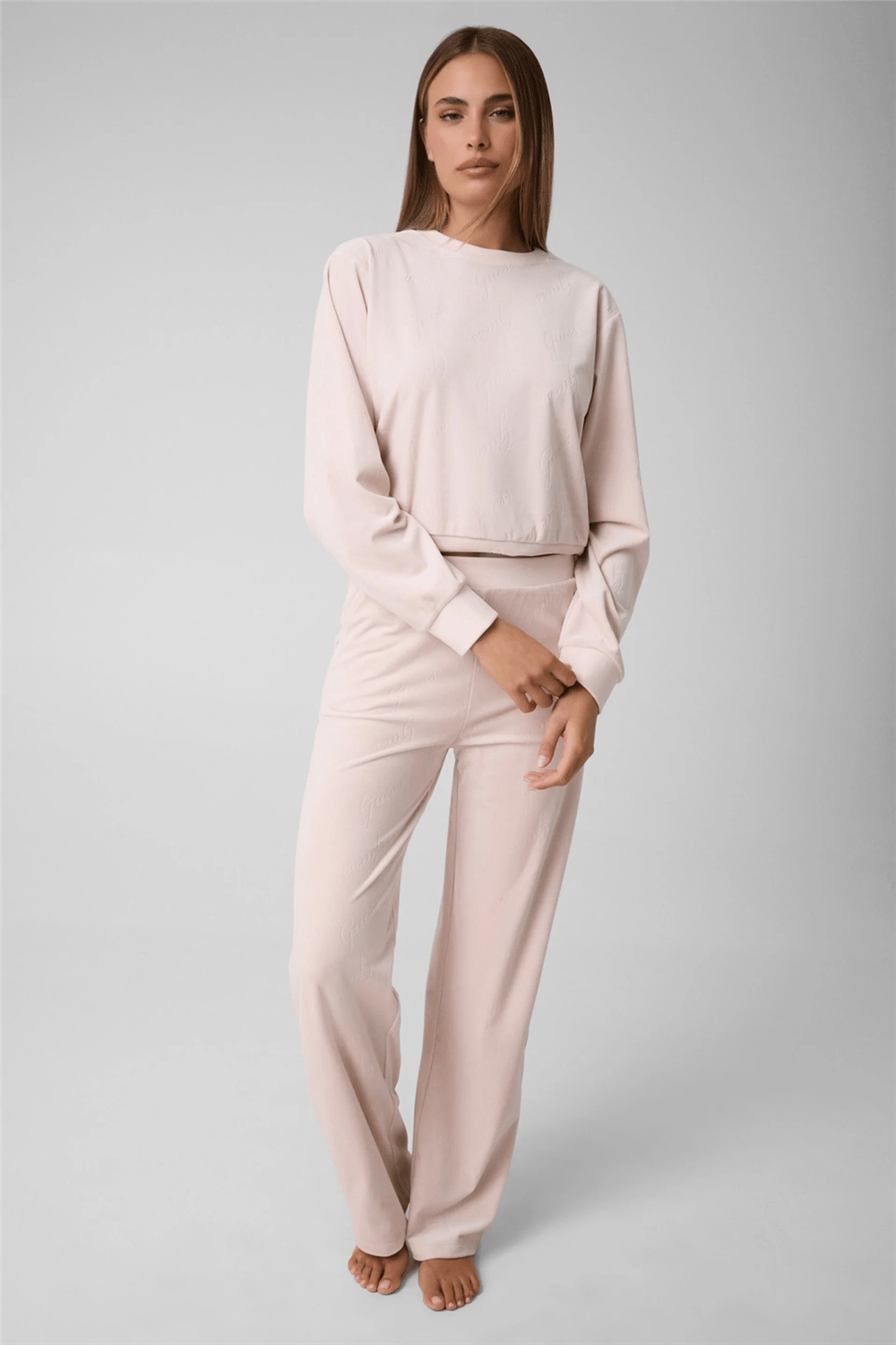 Guess Loren Kadın Sweatshirt Lila