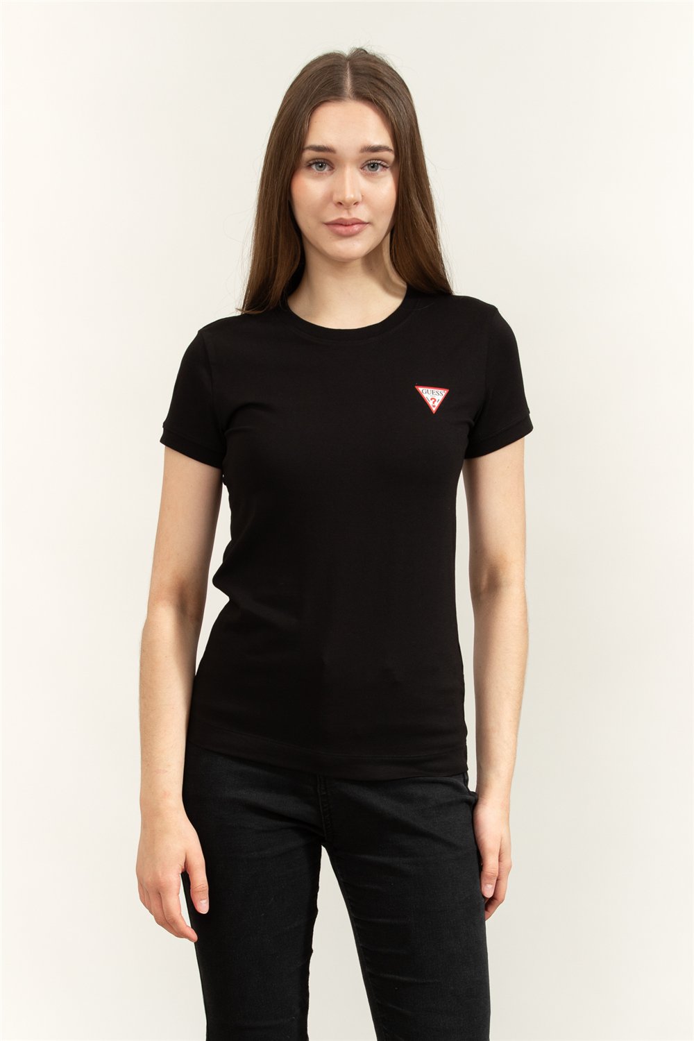 Guess Mini Triangle Kadın Slim Fit T-Shirt