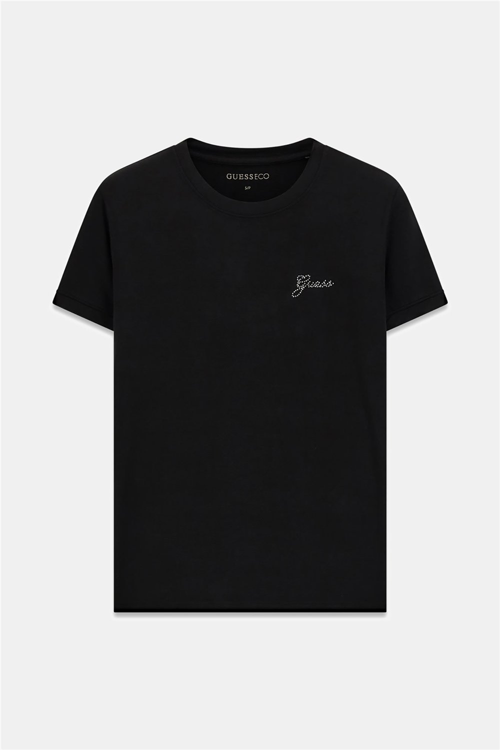 Guess Miny Kadın Modal Slim Fit Bisiklet Yaka T-Shirt Siyah