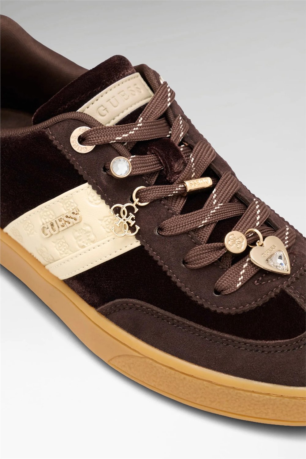 Guess Naoki Kadın Deri Karışımlı Sneaker Kahverengi