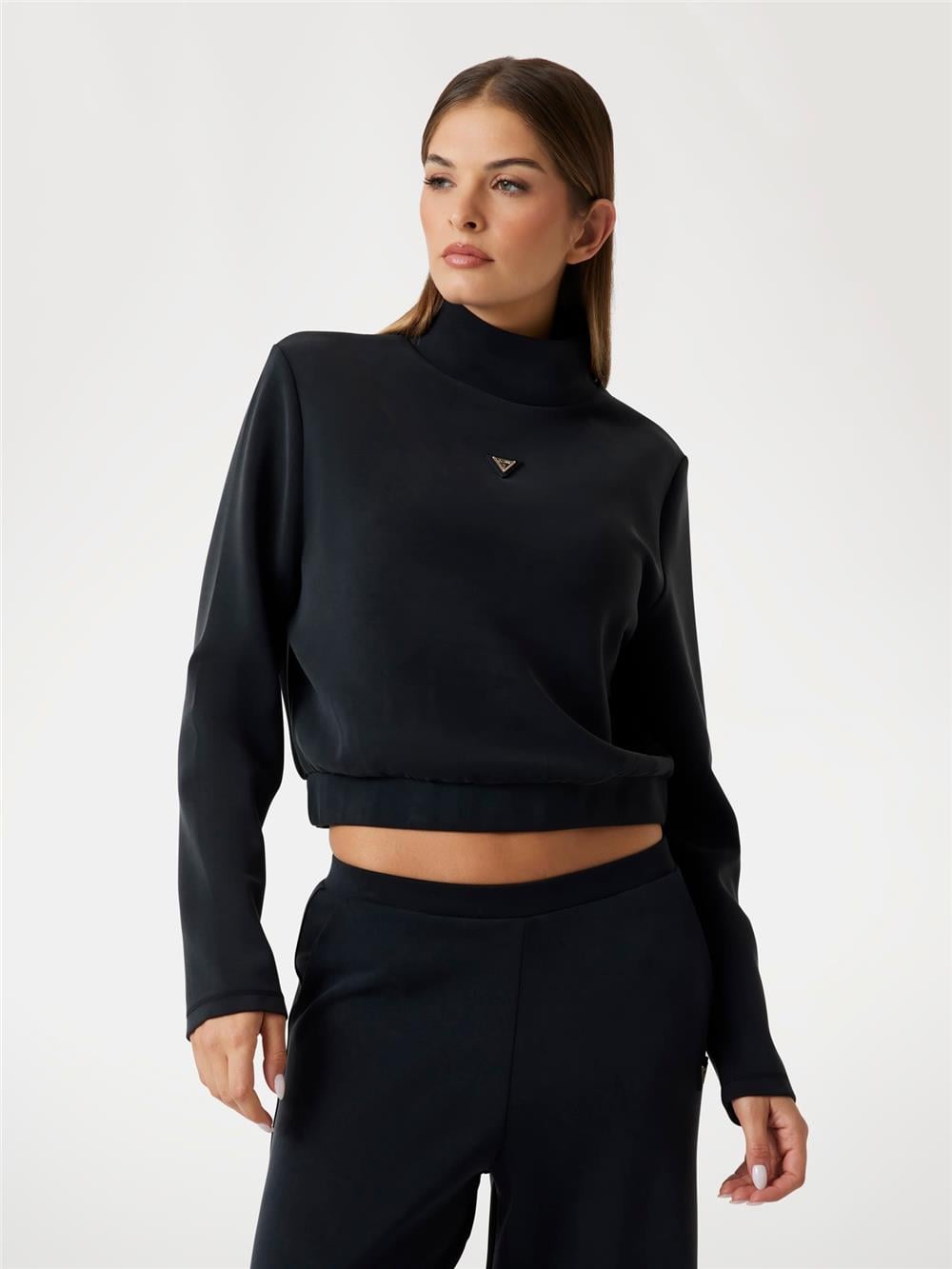 Guess Olympe Kadın Aktif Modal Karışımlı Scuba Bisiklet Yaka Sweatshirt