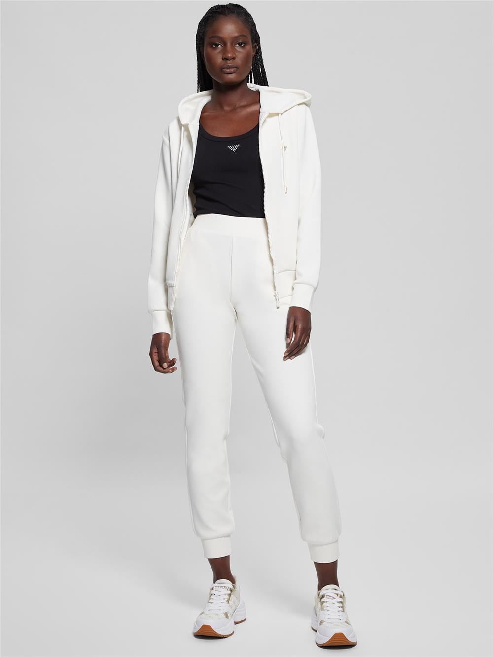 Guess Olympe Kadın Aktif Modal Karışımlı Scuba Sweatshirt