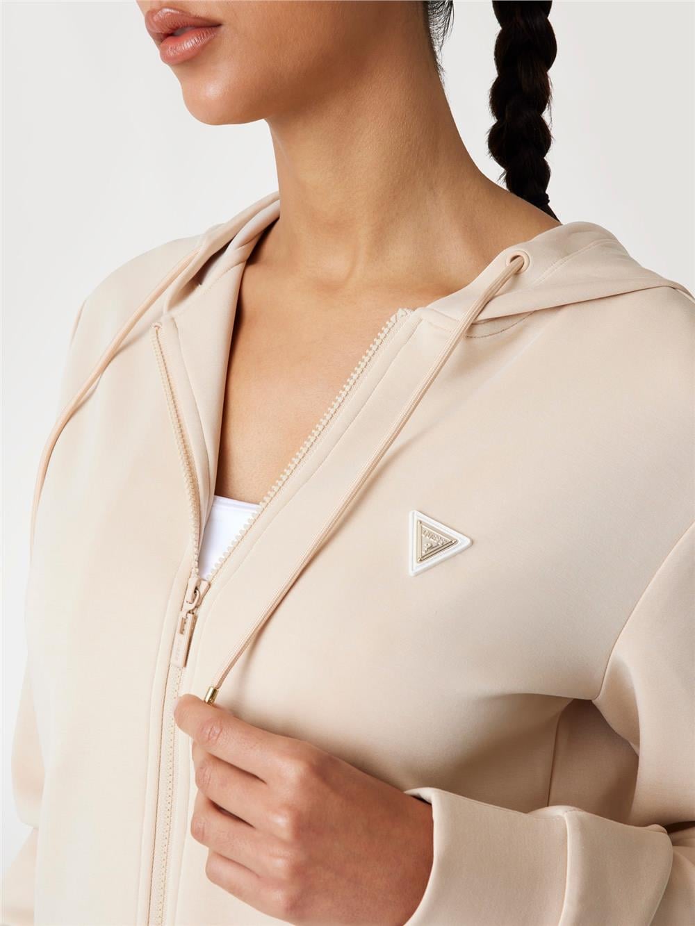 Guess Olympe Kadın Aktif Modal Karışımlı Scuba Sweatshirt