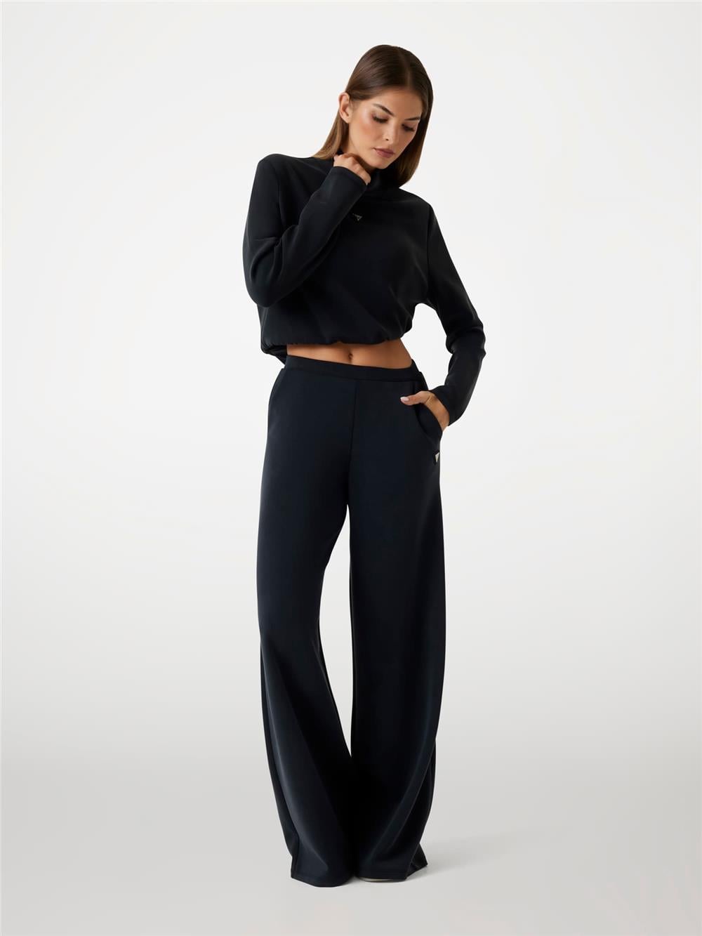 Guess Olympe Kadın Aktif Modal Karışımlı Scuba Bisiklet Yaka Sweatshirt