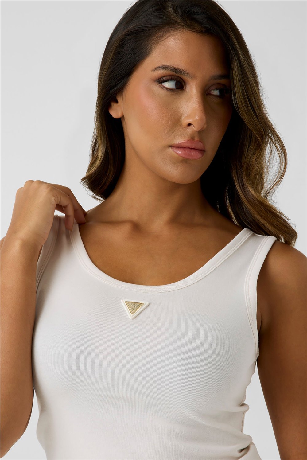 Guess Olympe Kadın Aktif Modal Karışımlı Top Krem