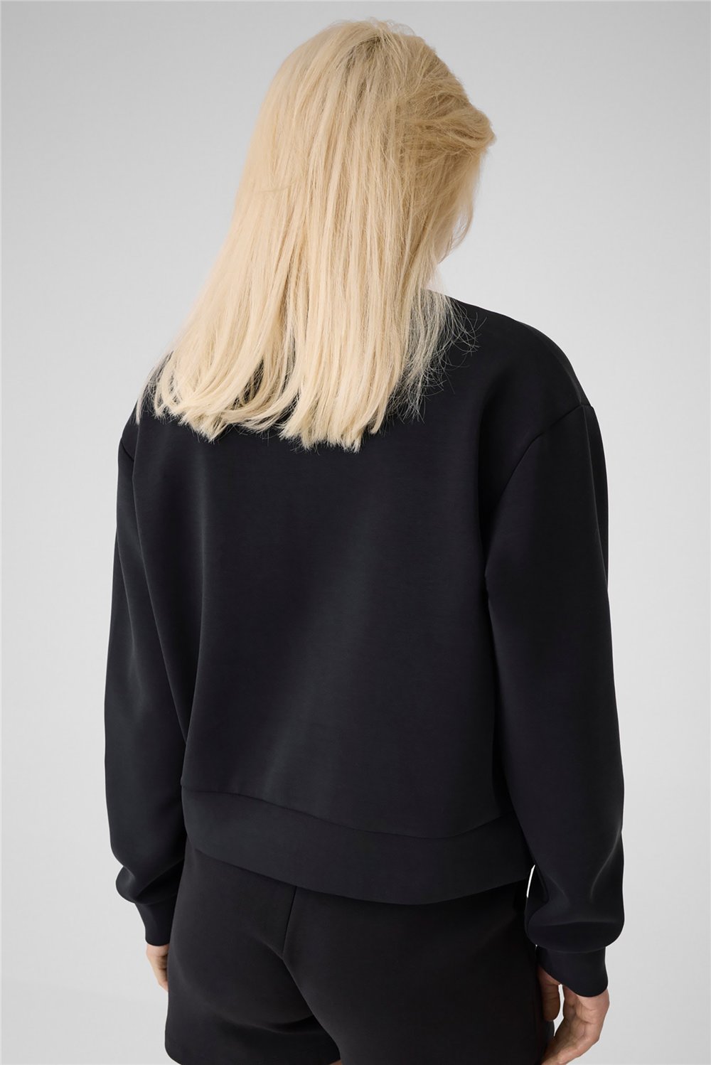Guess Olympe Kadın Aktif Scuba Fermuarlı Sweatshirt Siyah