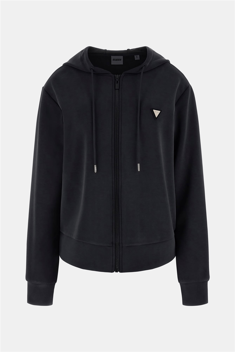 Guess Olympe Kadın Aktif Scuba Kapüşonlu Sweatshirt Siyah