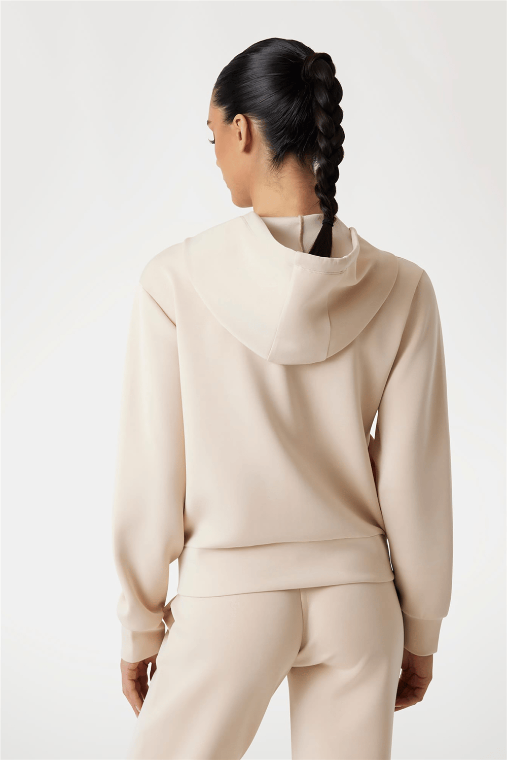 Guess Olympe Kadın Aktif Scuba Kapüşonlu Sweatshirt Kahverengi