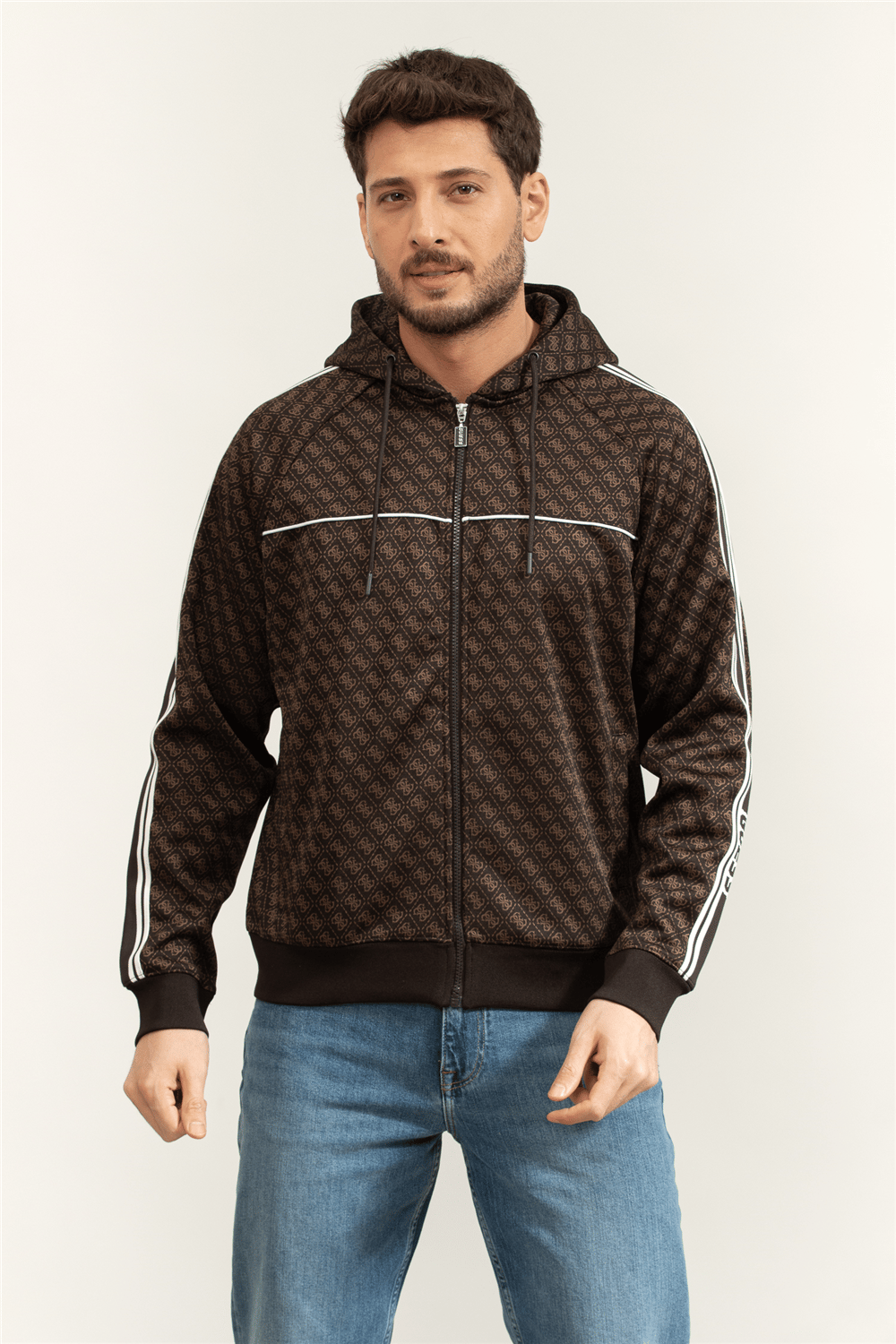 Guess Parimo Erkek Aktif Fermuarlı Sweatshirt