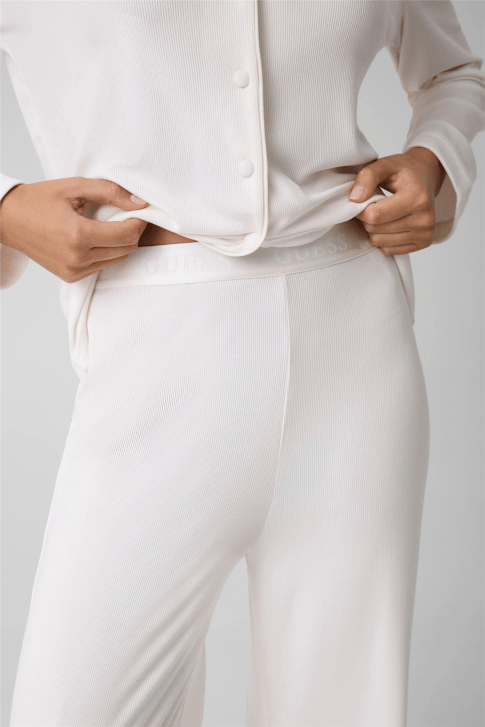 Guess Penelope Kadın Modal Pijama Takımı Beyaz