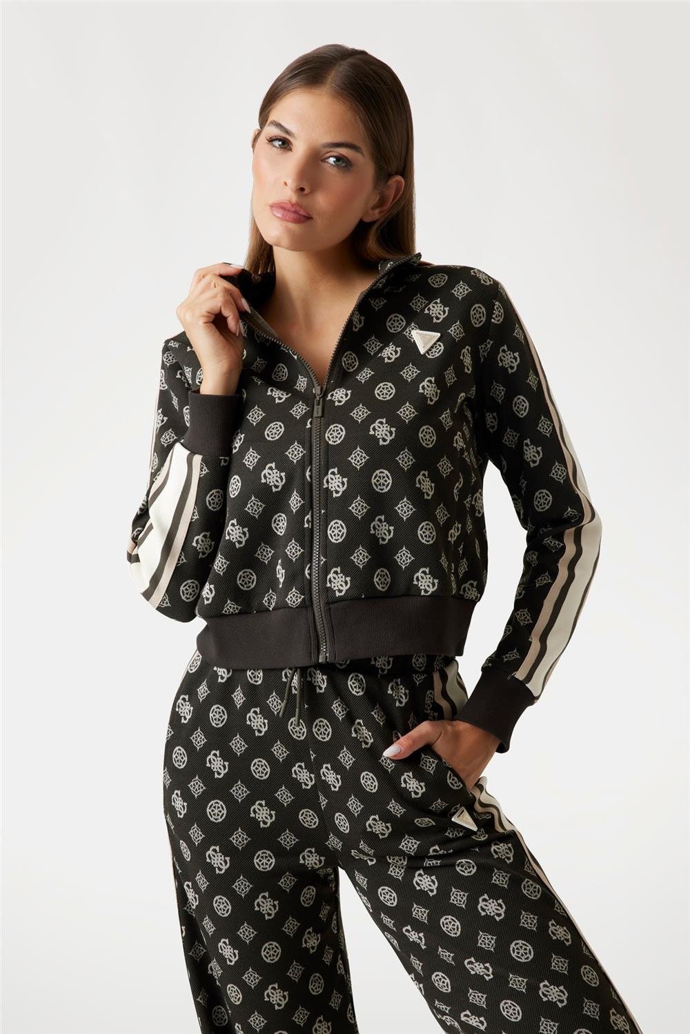 Guess Peony Kadın Aktif Fermuarlı Sweatshirt