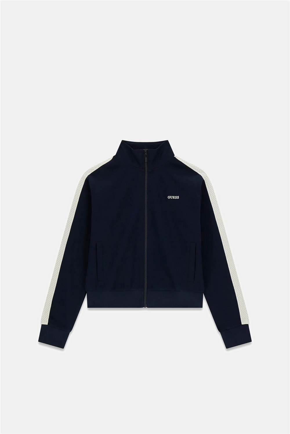 Guess Phoebe Kadın Aktif Fermuarlı Sweatshirt Lacivert