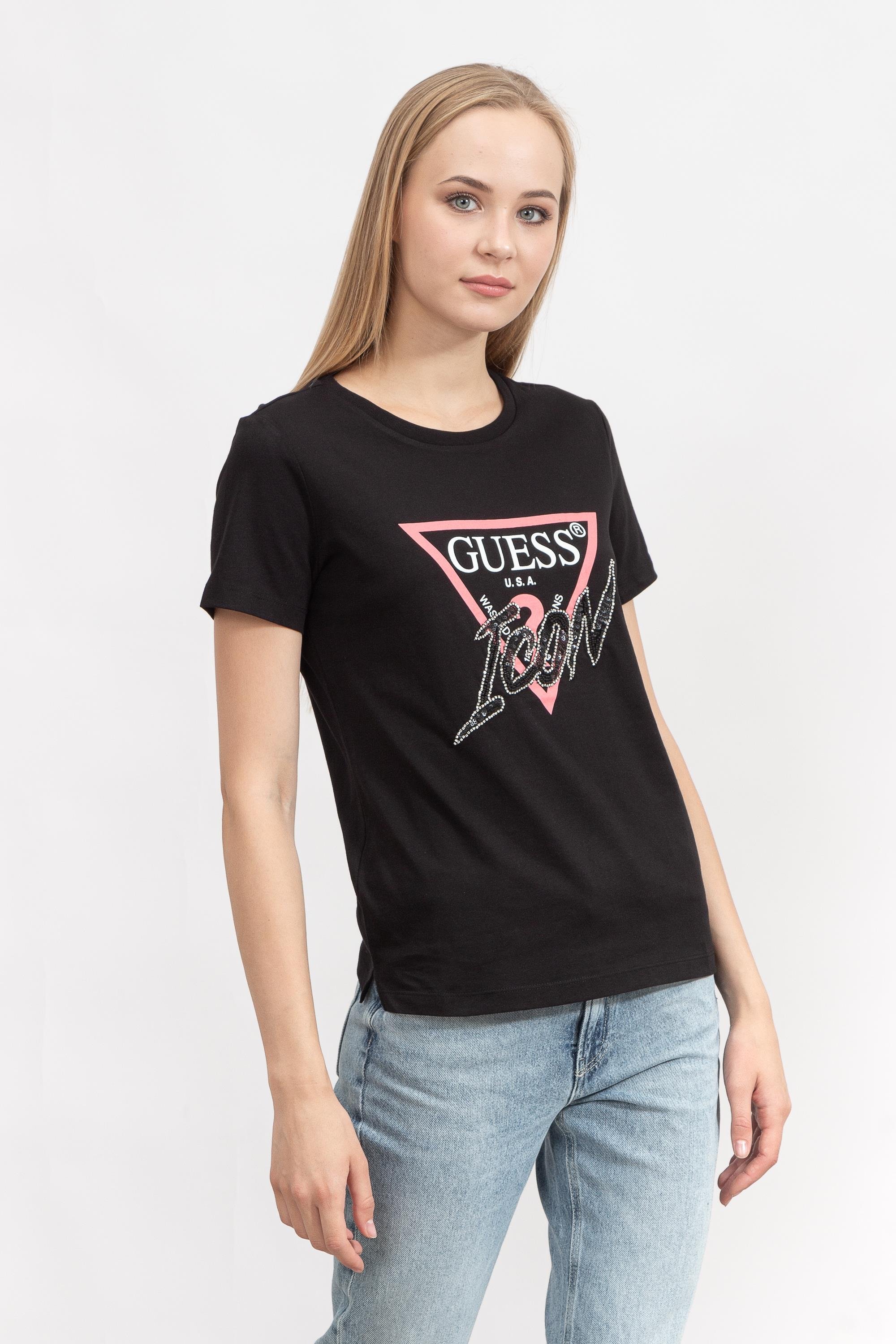 Guess Ss Cn Icon Kadın Bisiklet Yaka T-Shirt