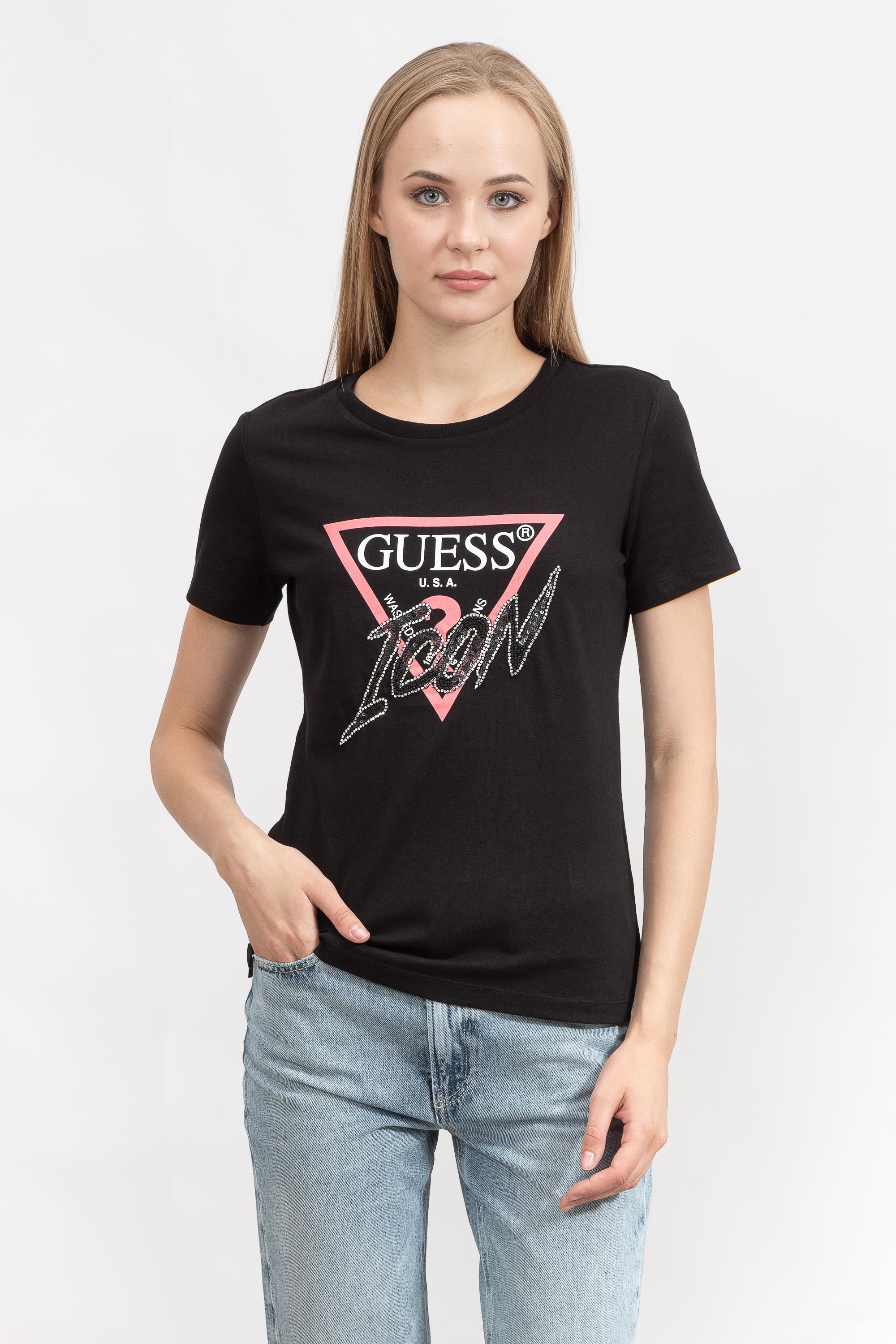 Guess Ss Cn Icon Kadın Bisiklet Yaka T-Shirt