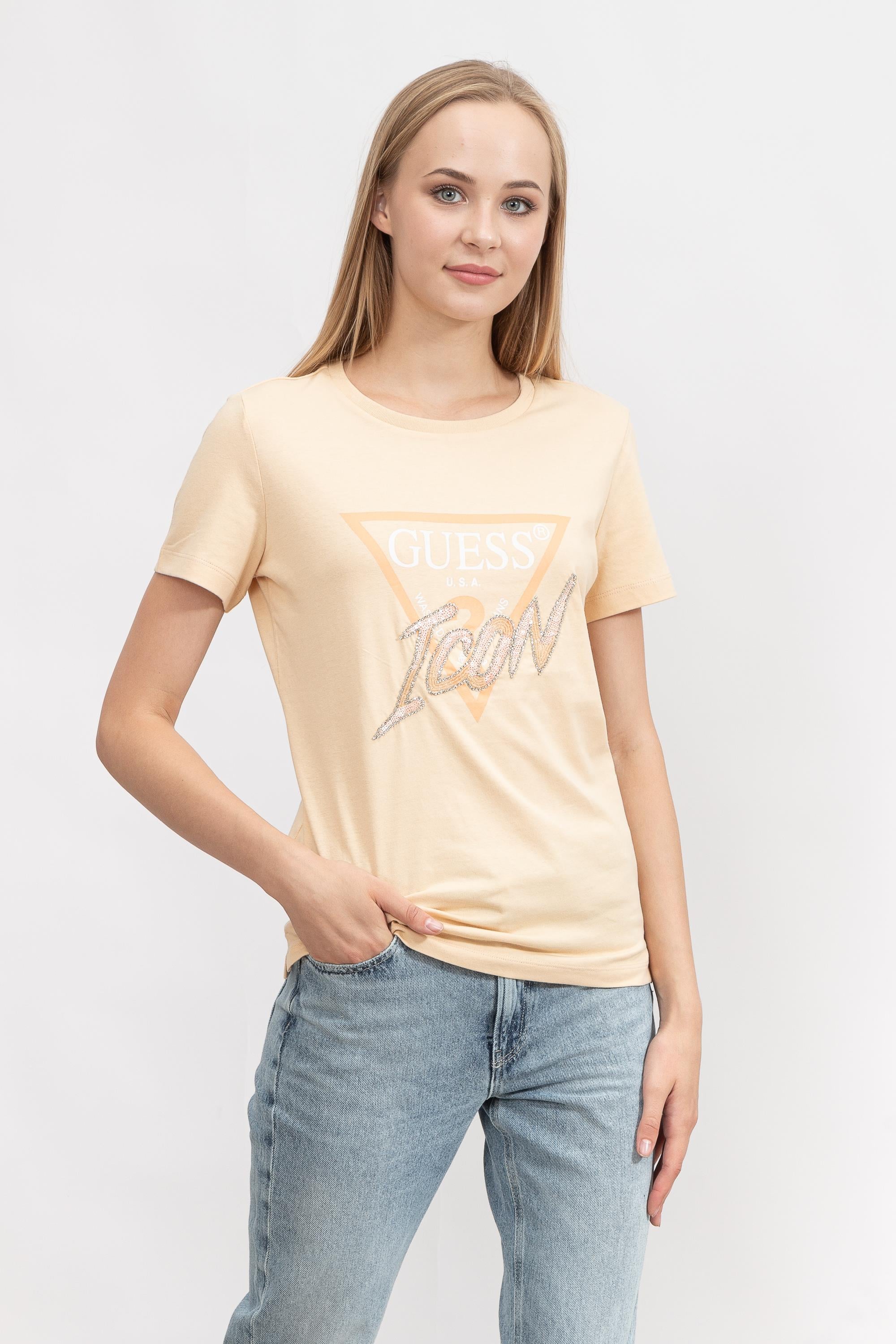Guess Ss Cn Icon Kadın Bisiklet Yaka T-Shirt