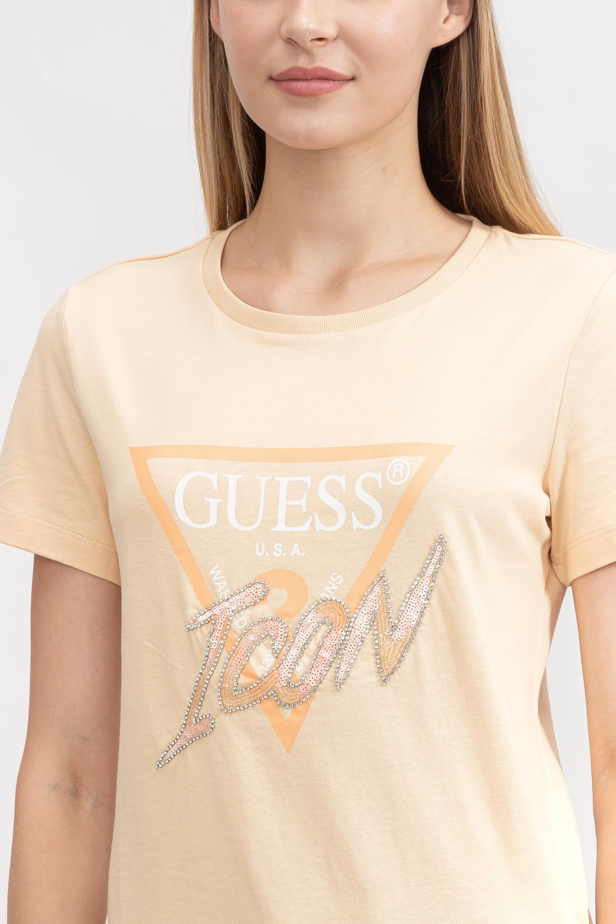 Guess Ss Cn Icon Kadın Bisiklet Yaka T-Shirt